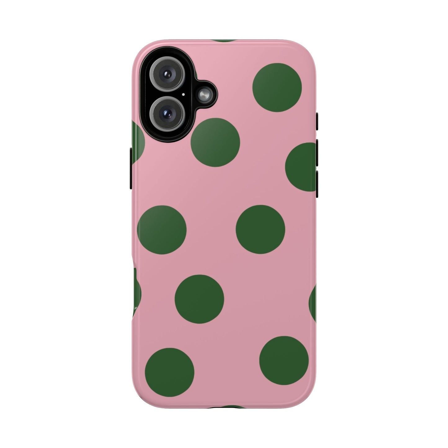 Pink & Green Polka Dot Tough Phone Case