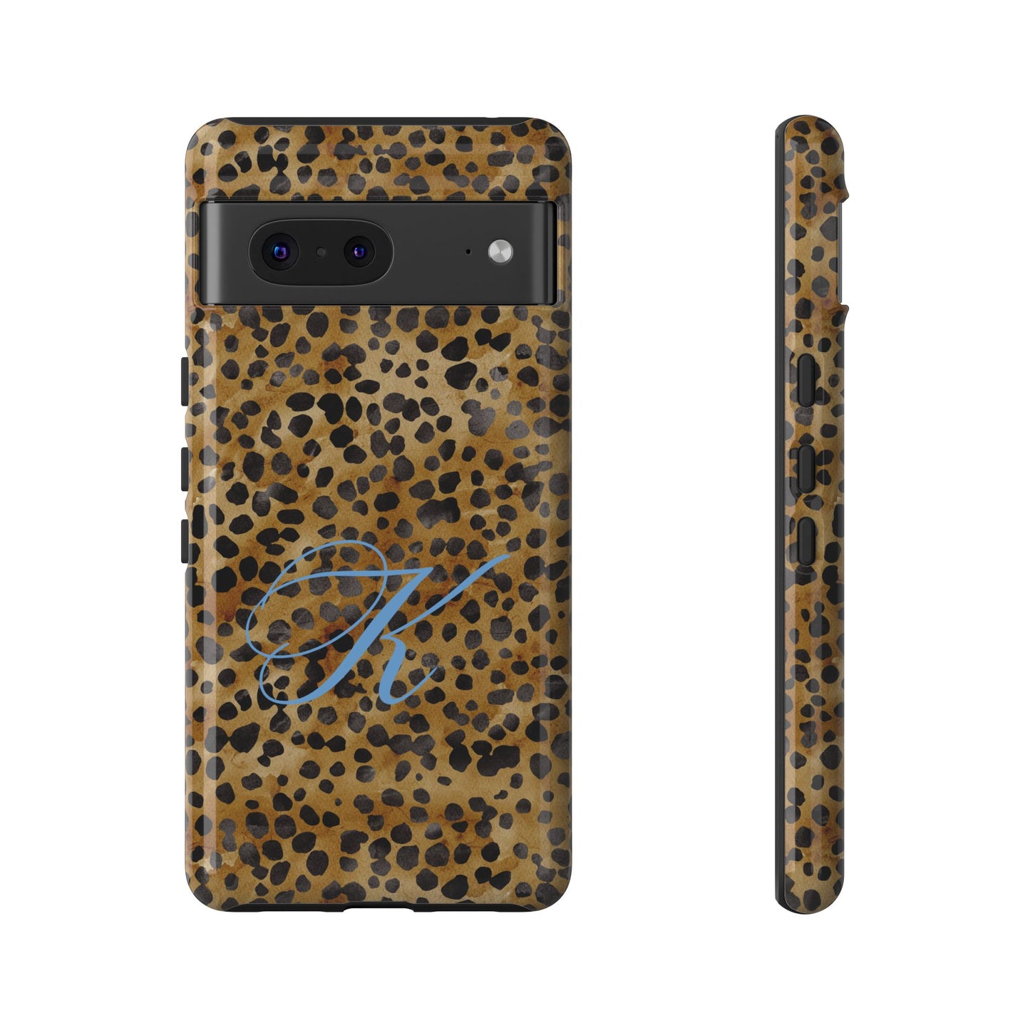 Personalized Initial Leopard Monogram Tough Case