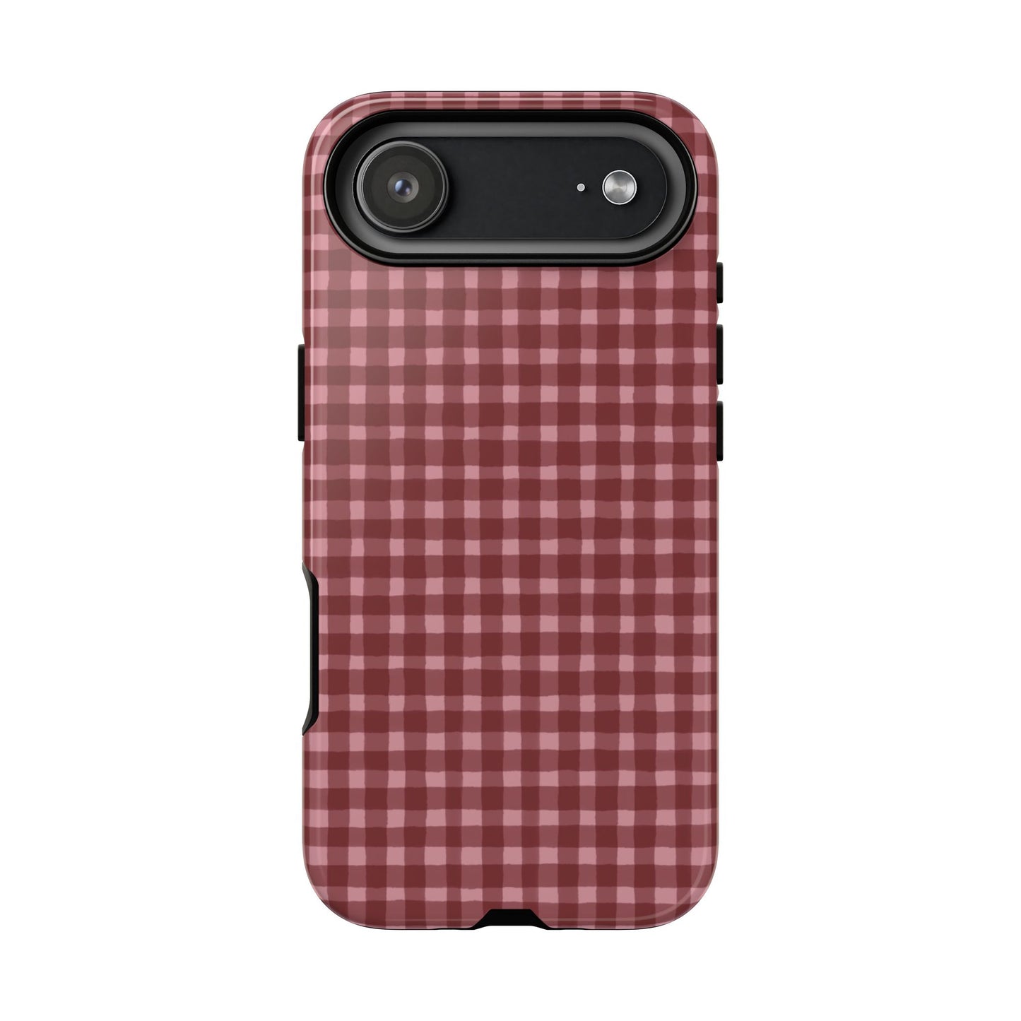 Gingham Burgundy Tough Phone Case