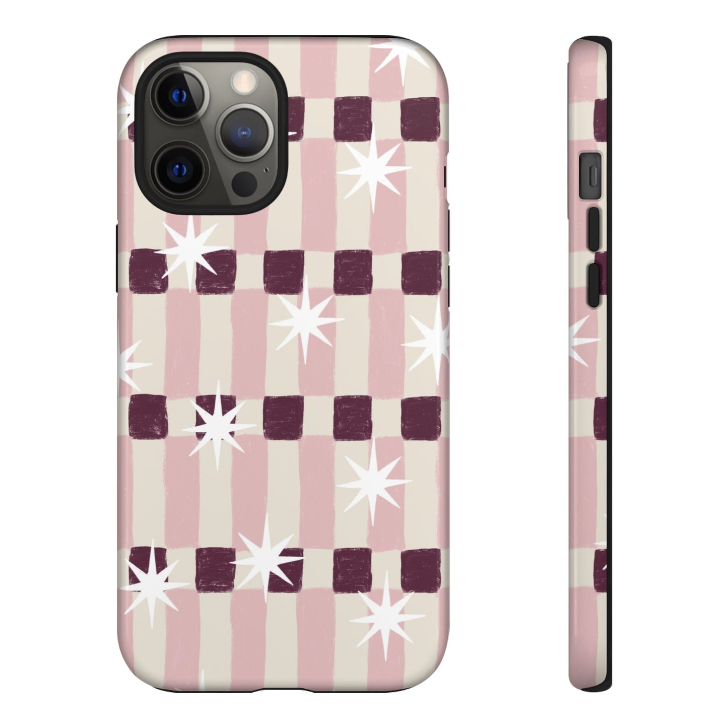 Pink Retro Starburst Tough Phone Case