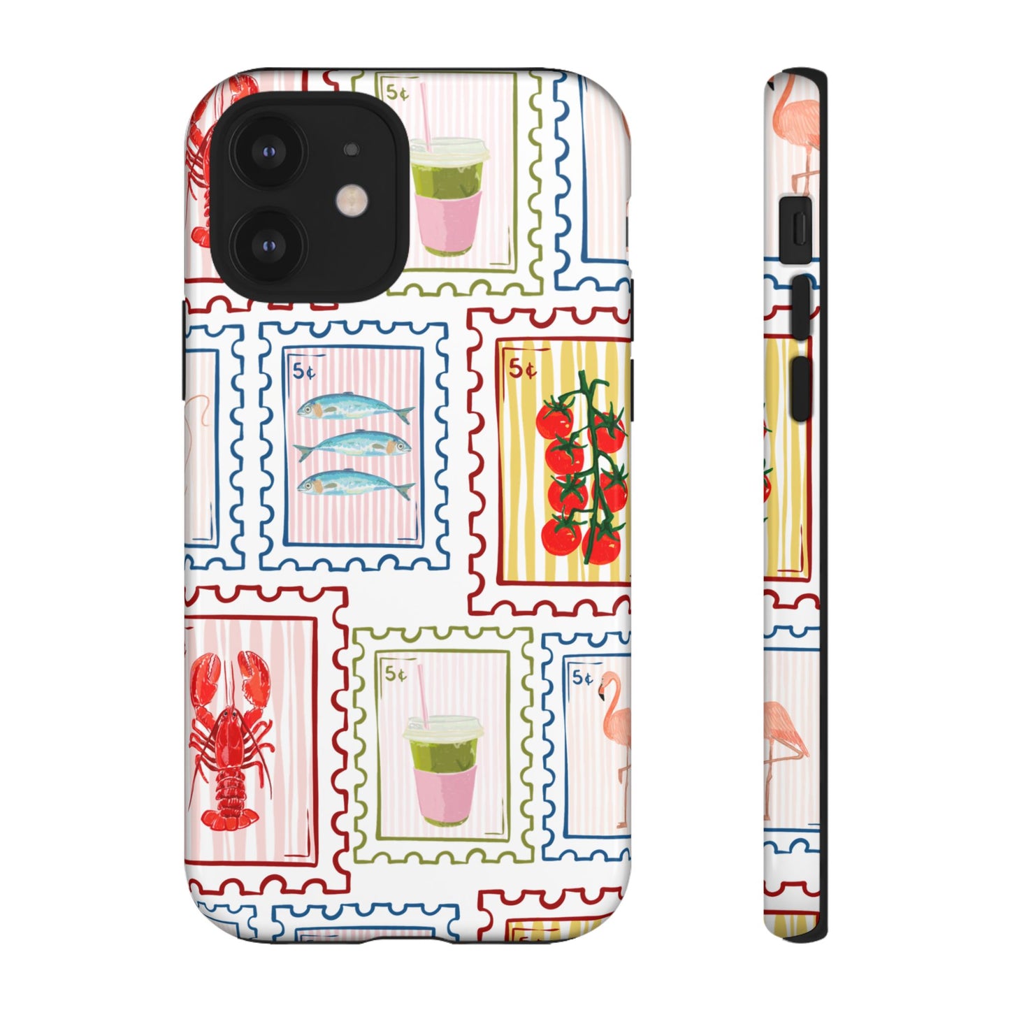 Stamp Pattern Phone Case — Vintage Coastal Icons