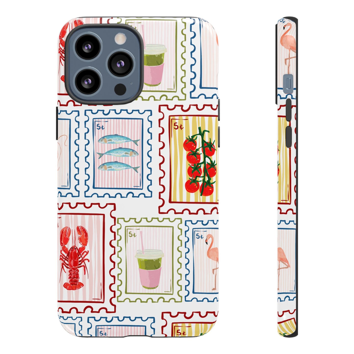 Stamp Pattern Phone Case — Vintage Coastal Icons