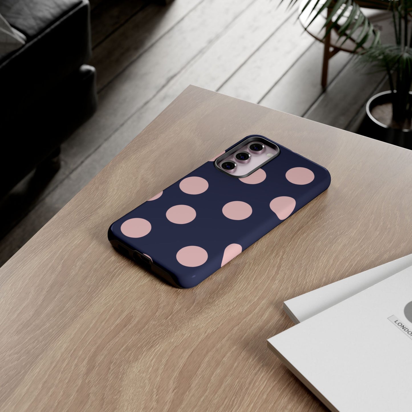 Blue & Pink Polka Dot Phone Case