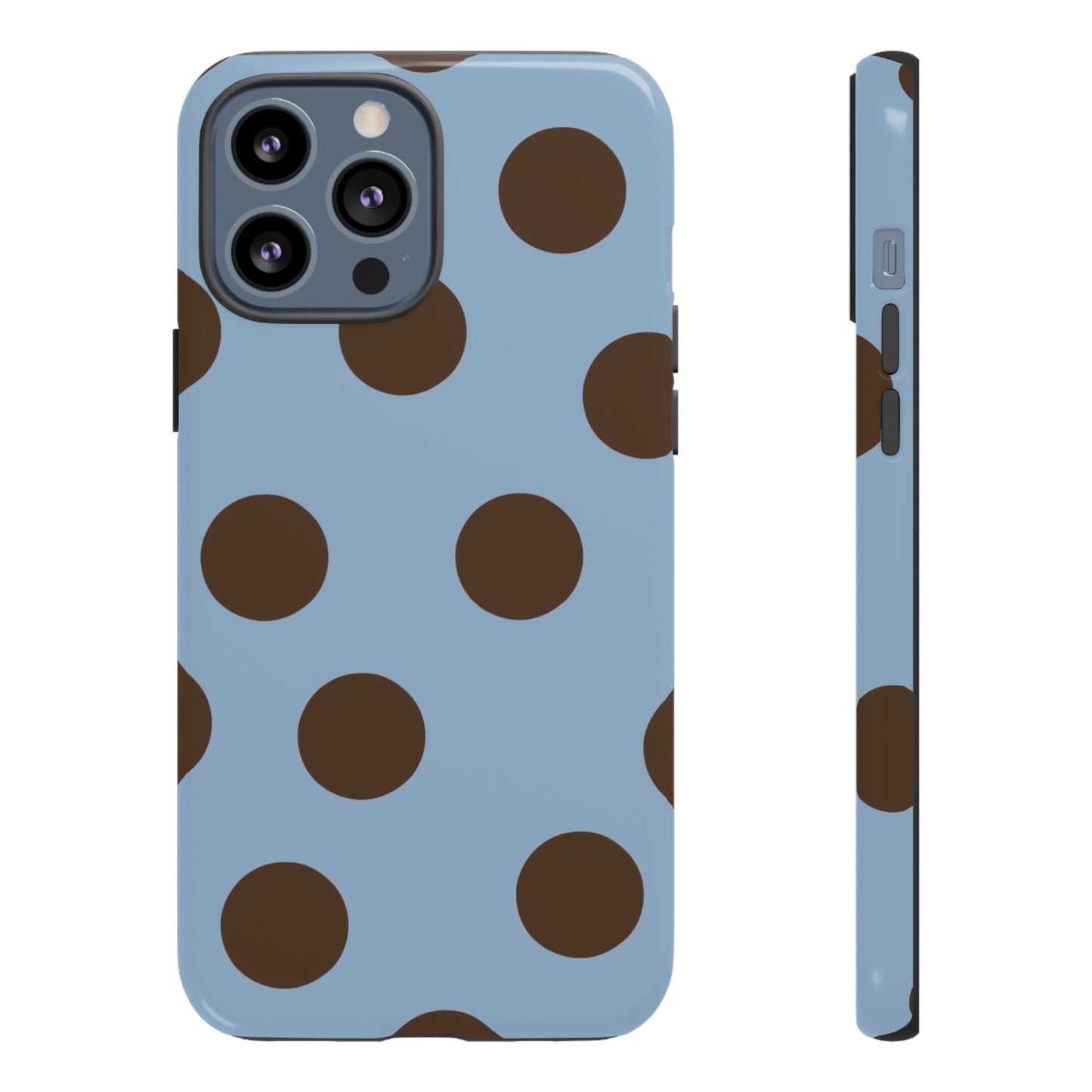 Blue & Brown Polka Dot Tough Phone Case