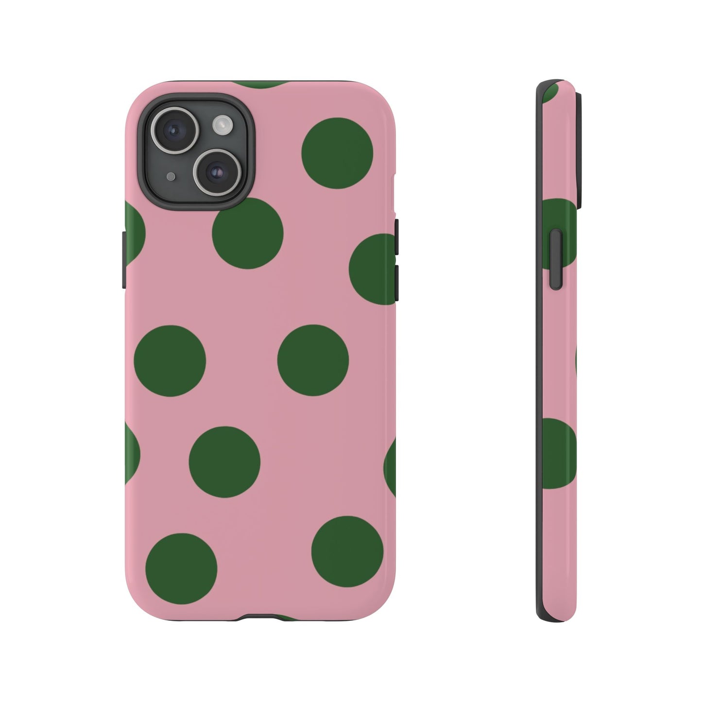 Pink & Green Polka Dot Tough Phone Case