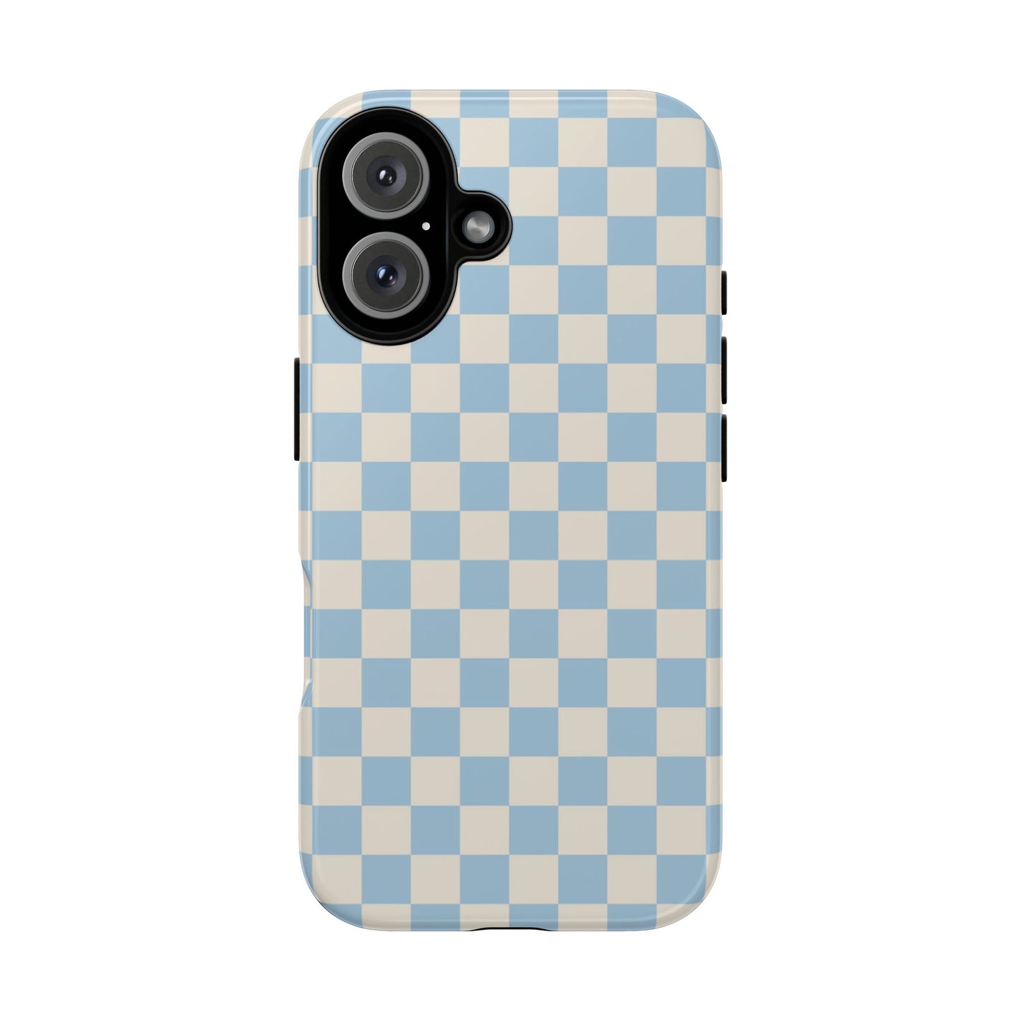 Blue & Beige Checkered Phone Case