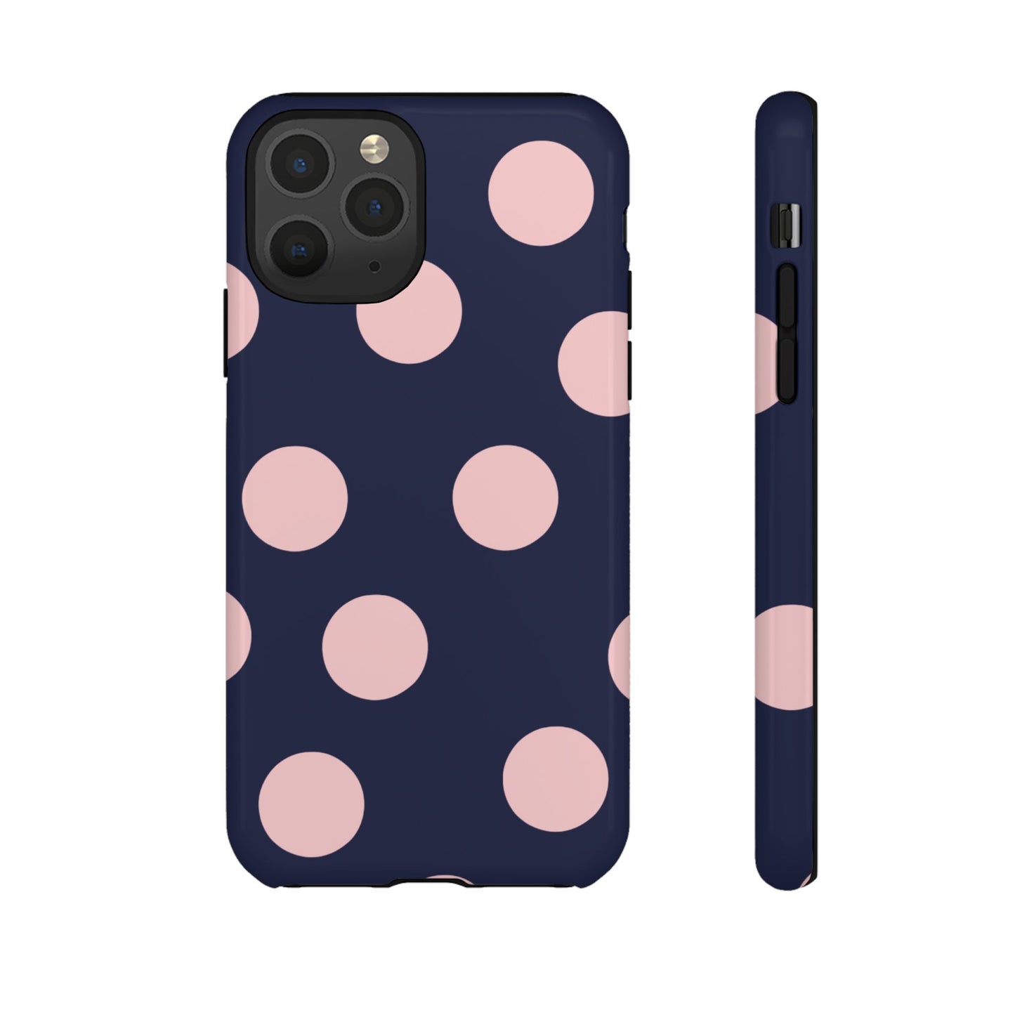 Blue & Pink Polka Dot Tough Phone Case