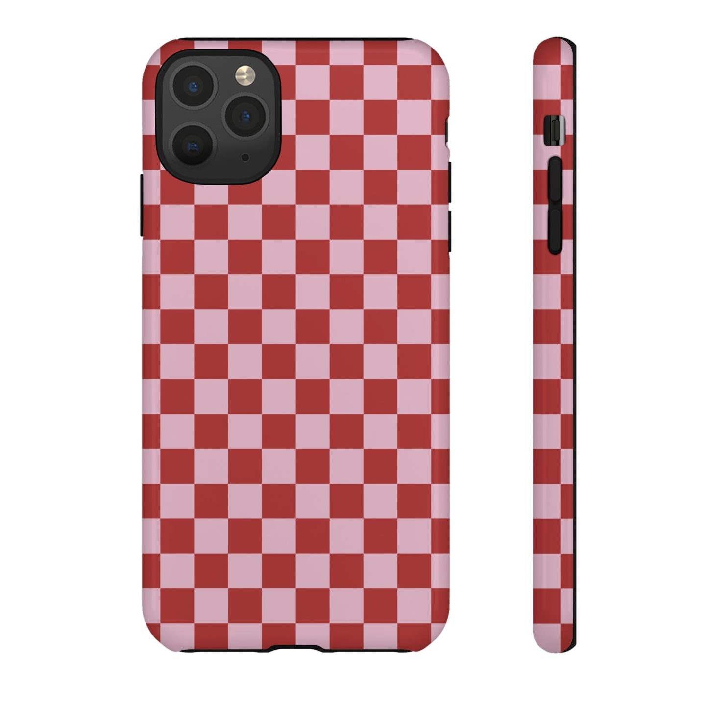 Red & Pink Checkered Phone Case