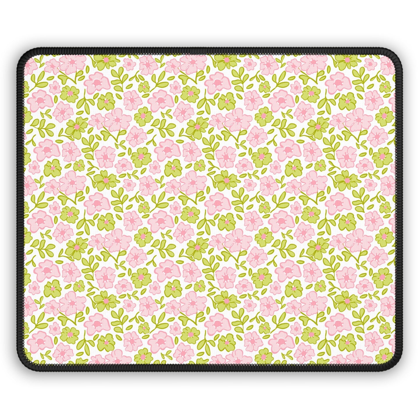 Mouse Pad — Pink Floral Pattern Gaming Desk Mat