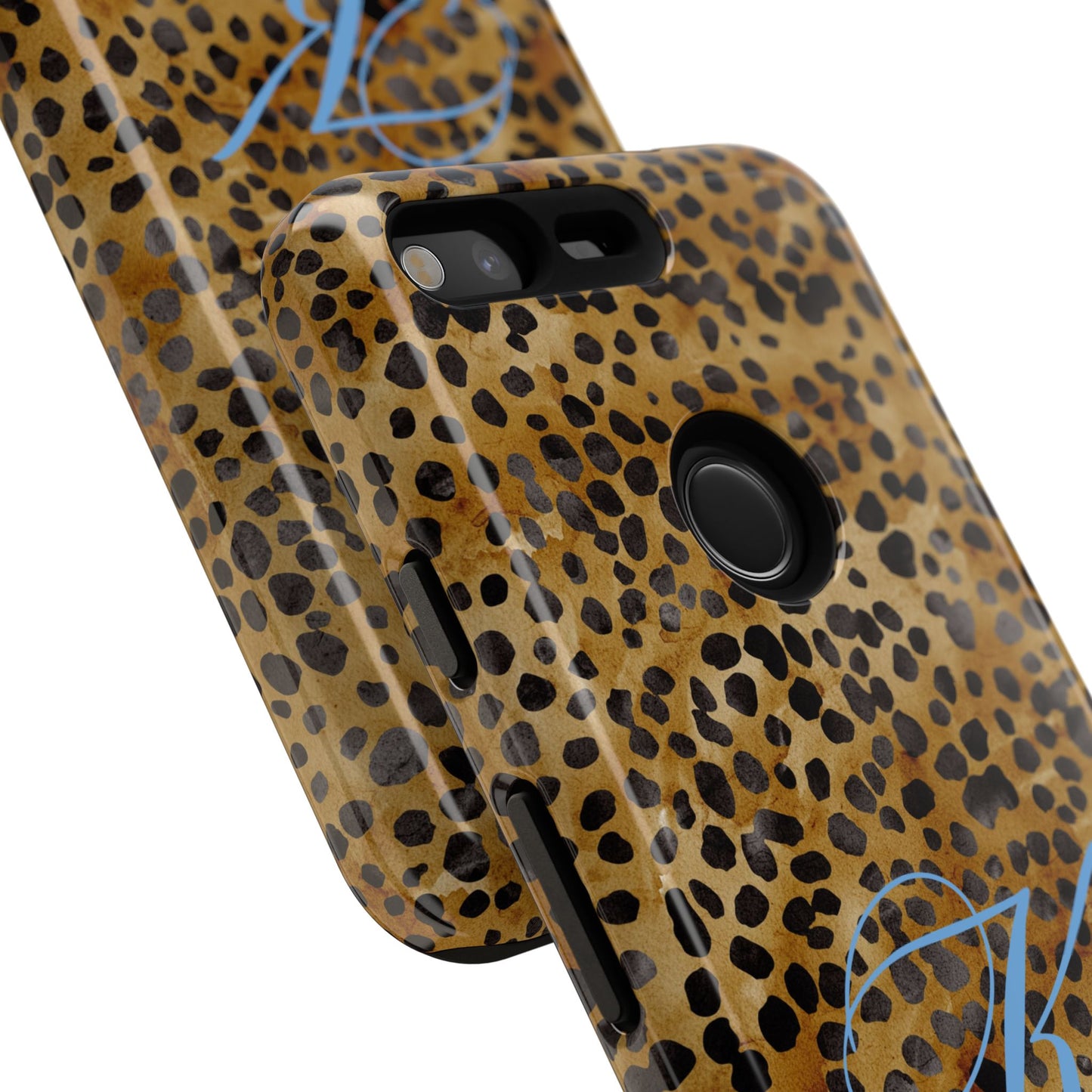 Personalized Initial Leopard Monogram Tough Case