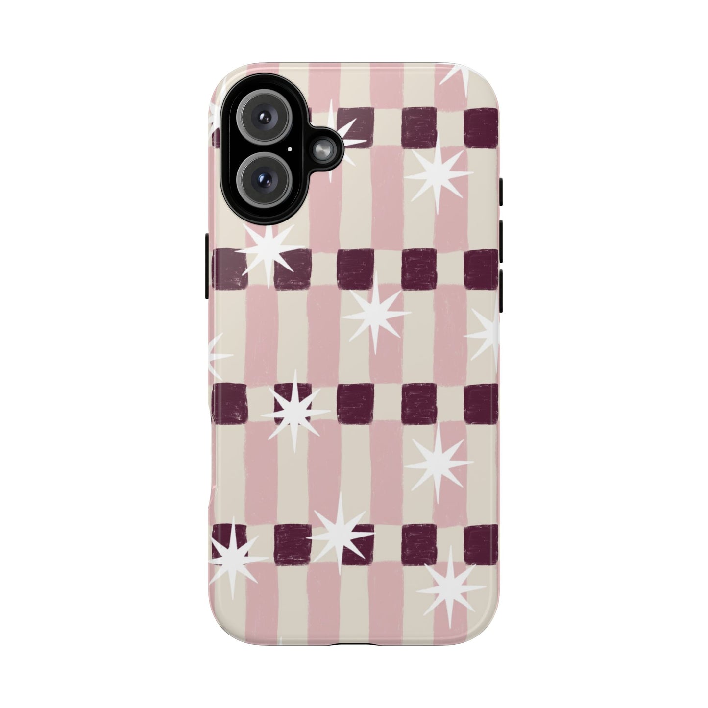 Pink Retro Starburst Tough Phone Case