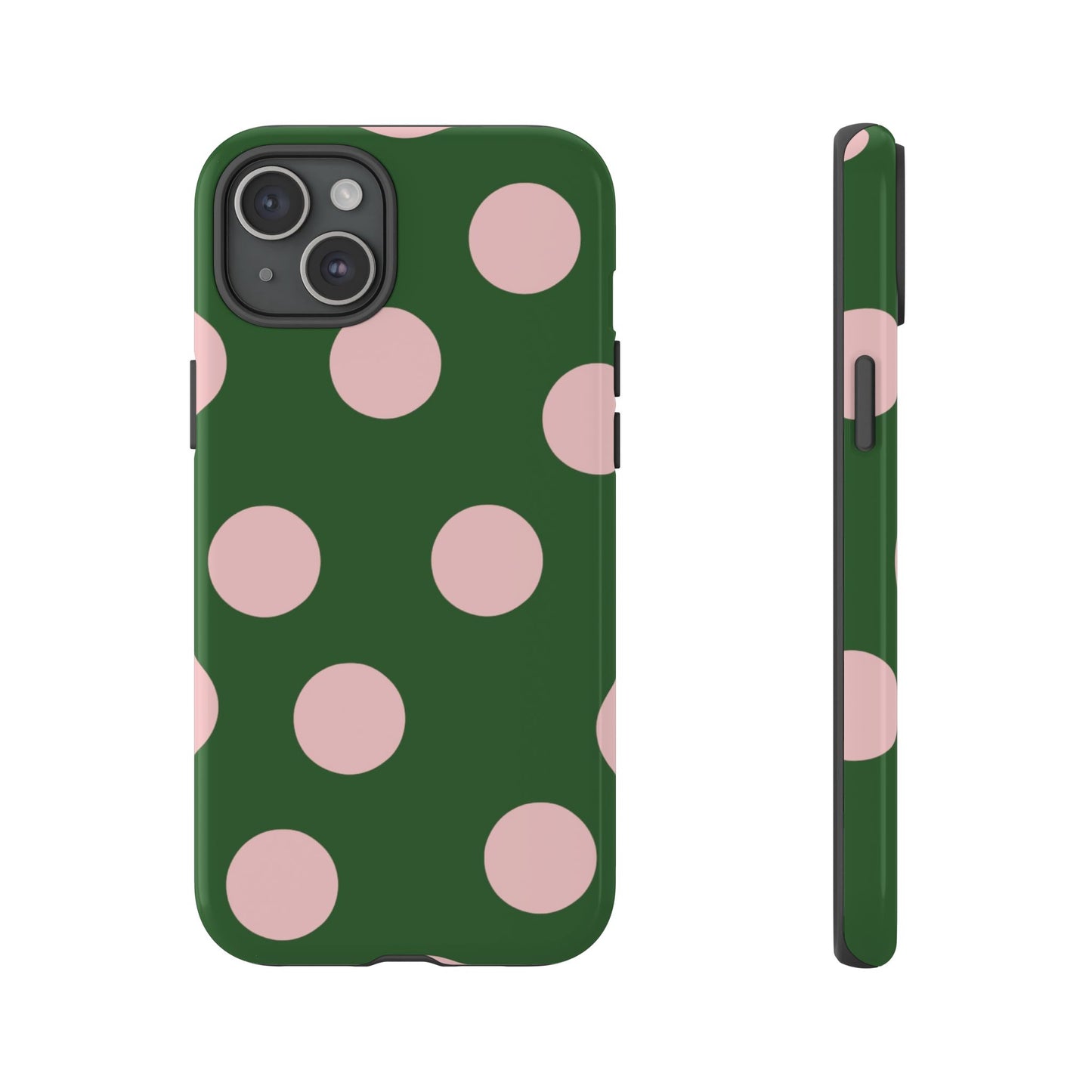 Pink & Green Polka Dot Tough Phone Case