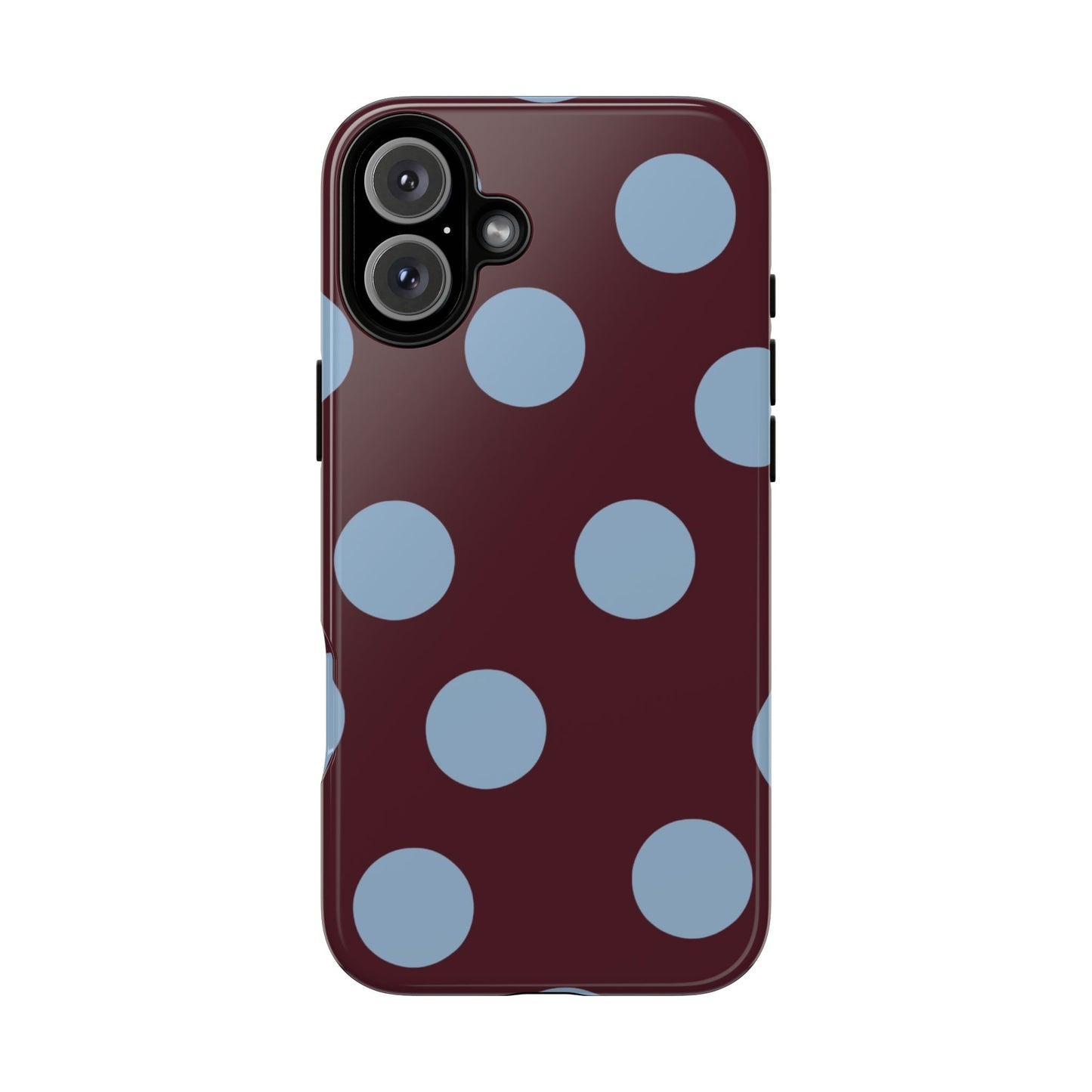 Blue & Burgundy Polka Dot Tough Phone Case
