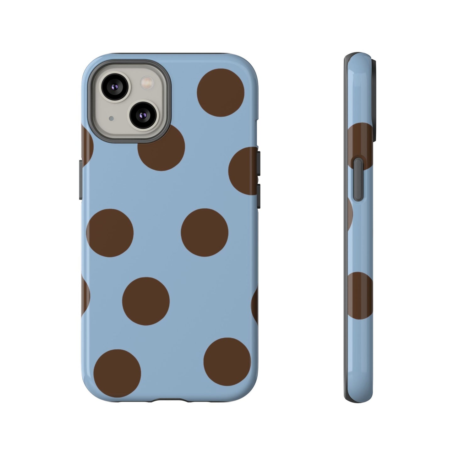 Blue & Brown Polka Dot Tough Phone Case