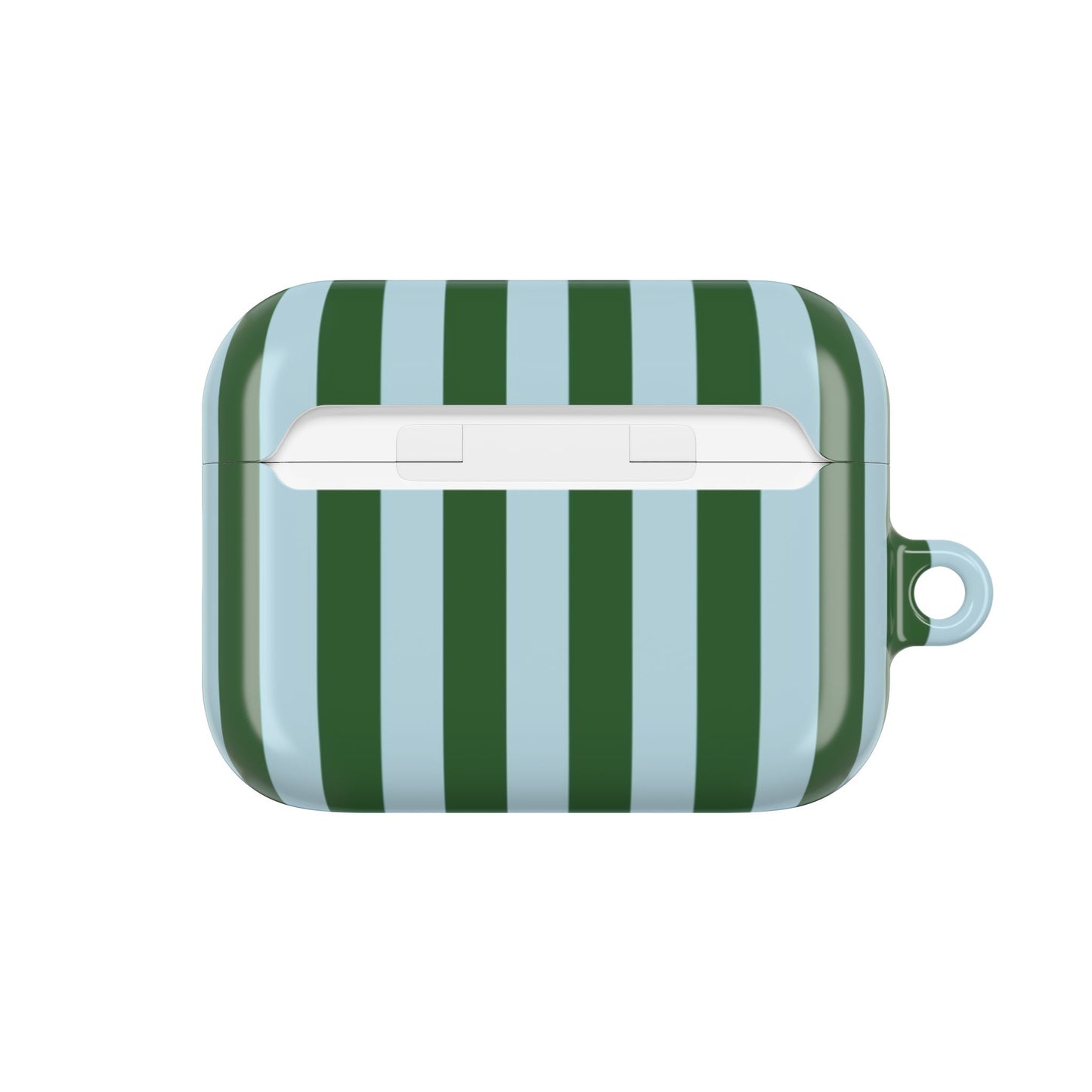 Striped Green AirPod Case – Retro Vertical Stripe Protective Cover
