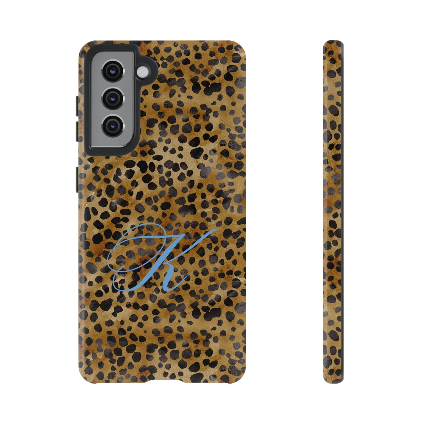 Personalized Initial Leopard Monogram Tough Case