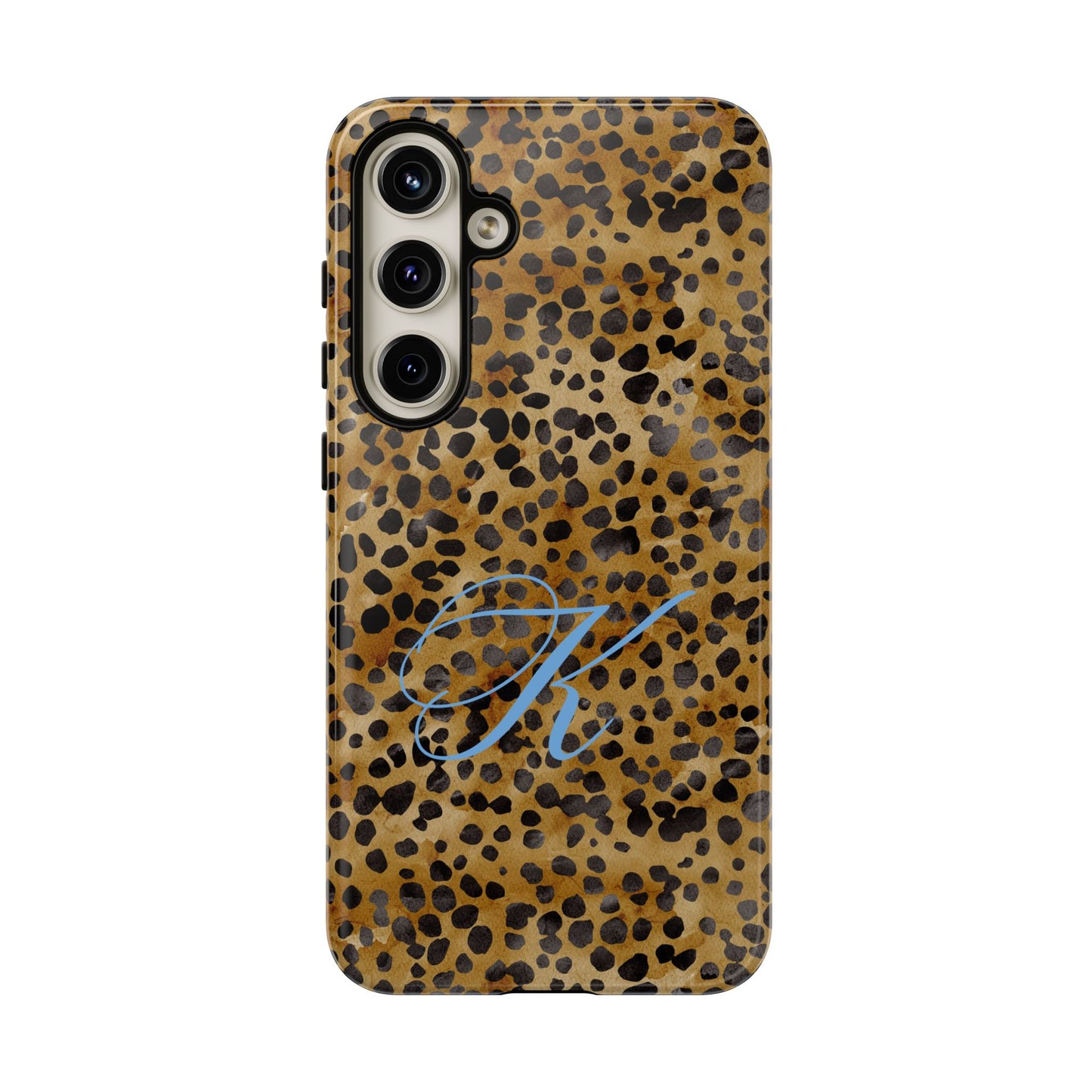 Personalized Initial Leopard Monogram Tough Case