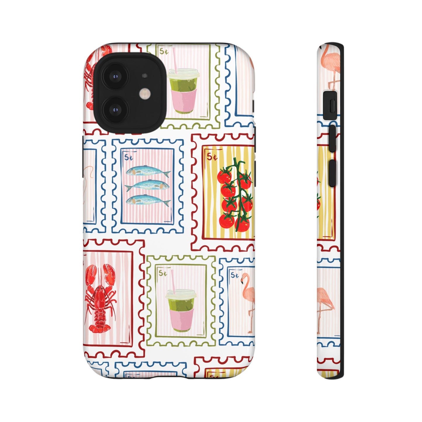 Stamp Pattern Phone Case — Vintage Coastal Icons