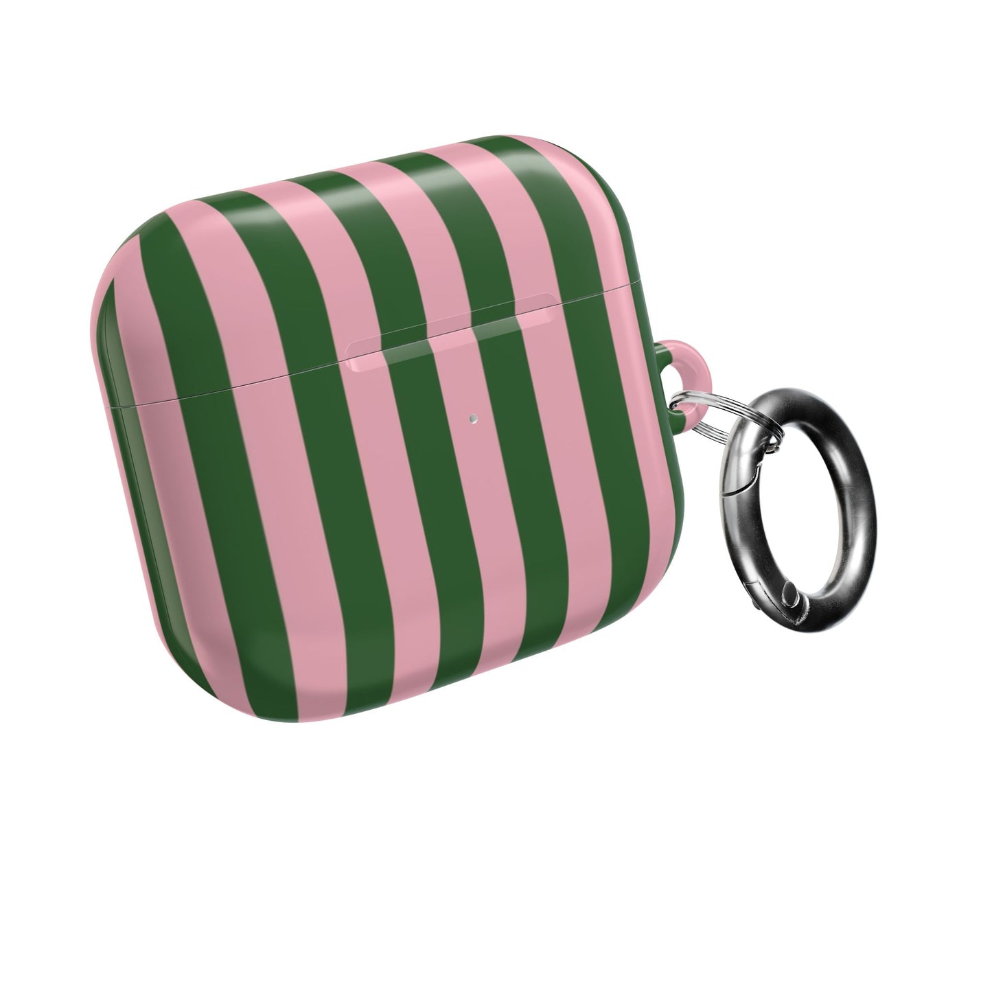 AirPods Case — Pink & Green Vertical Stripe Protective Cover