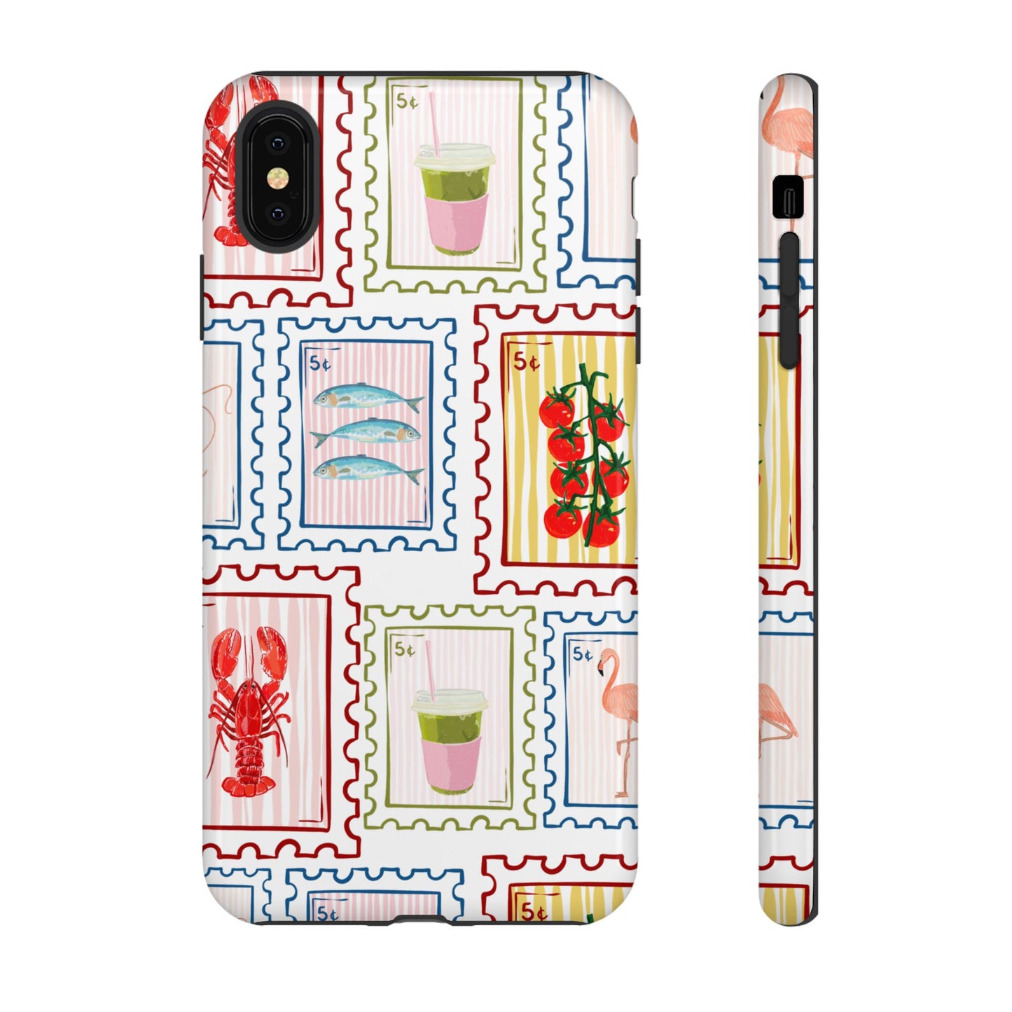 Stamp Pattern Phone Case — Vintage Coastal Icons
