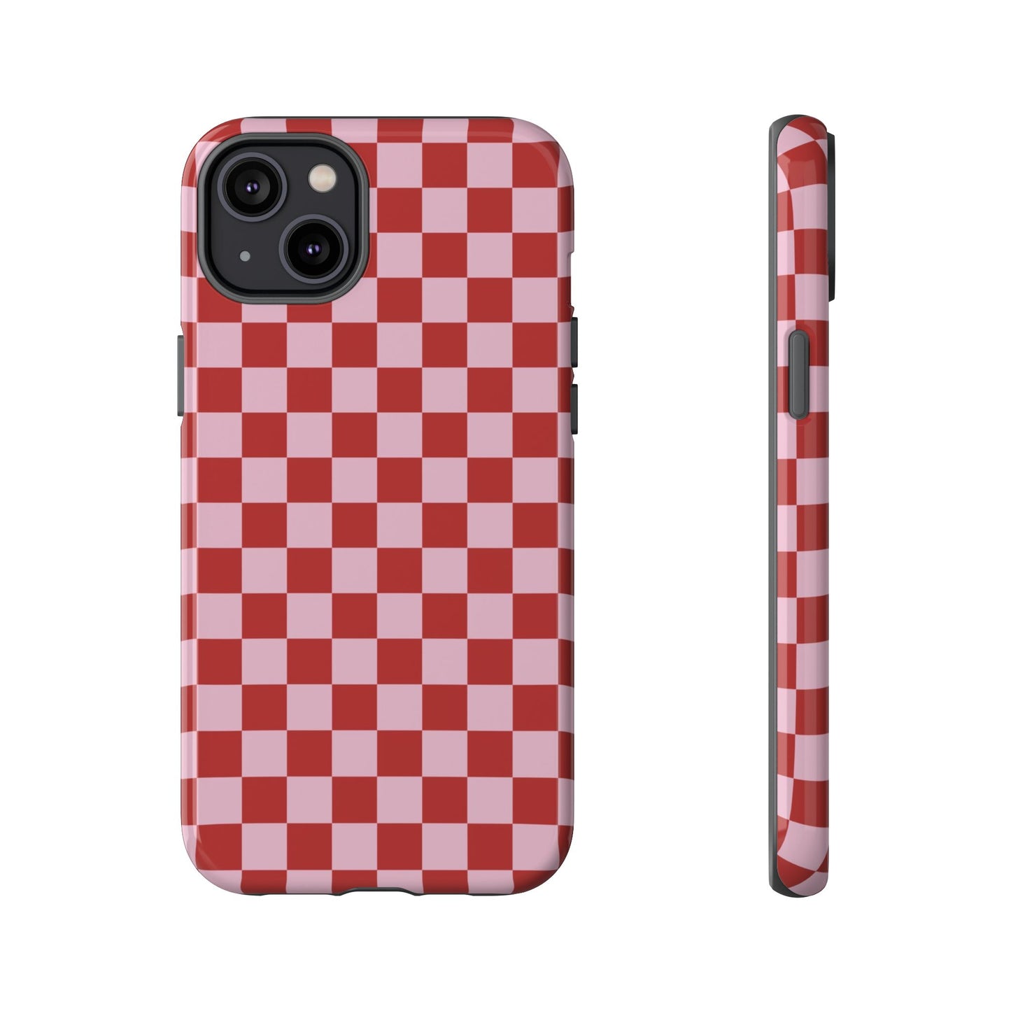 Red & Pink Checkered Phone Case