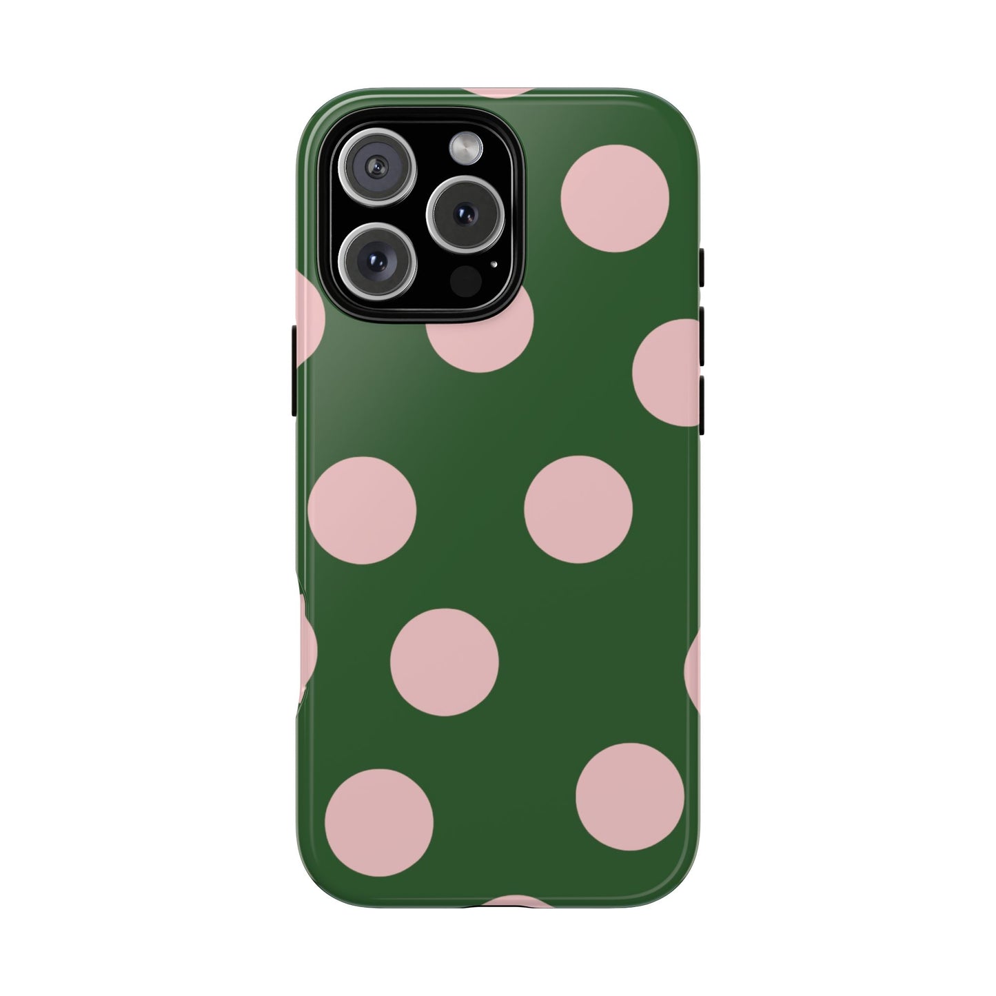 Pink & Green Polka Dot Tough Phone Case