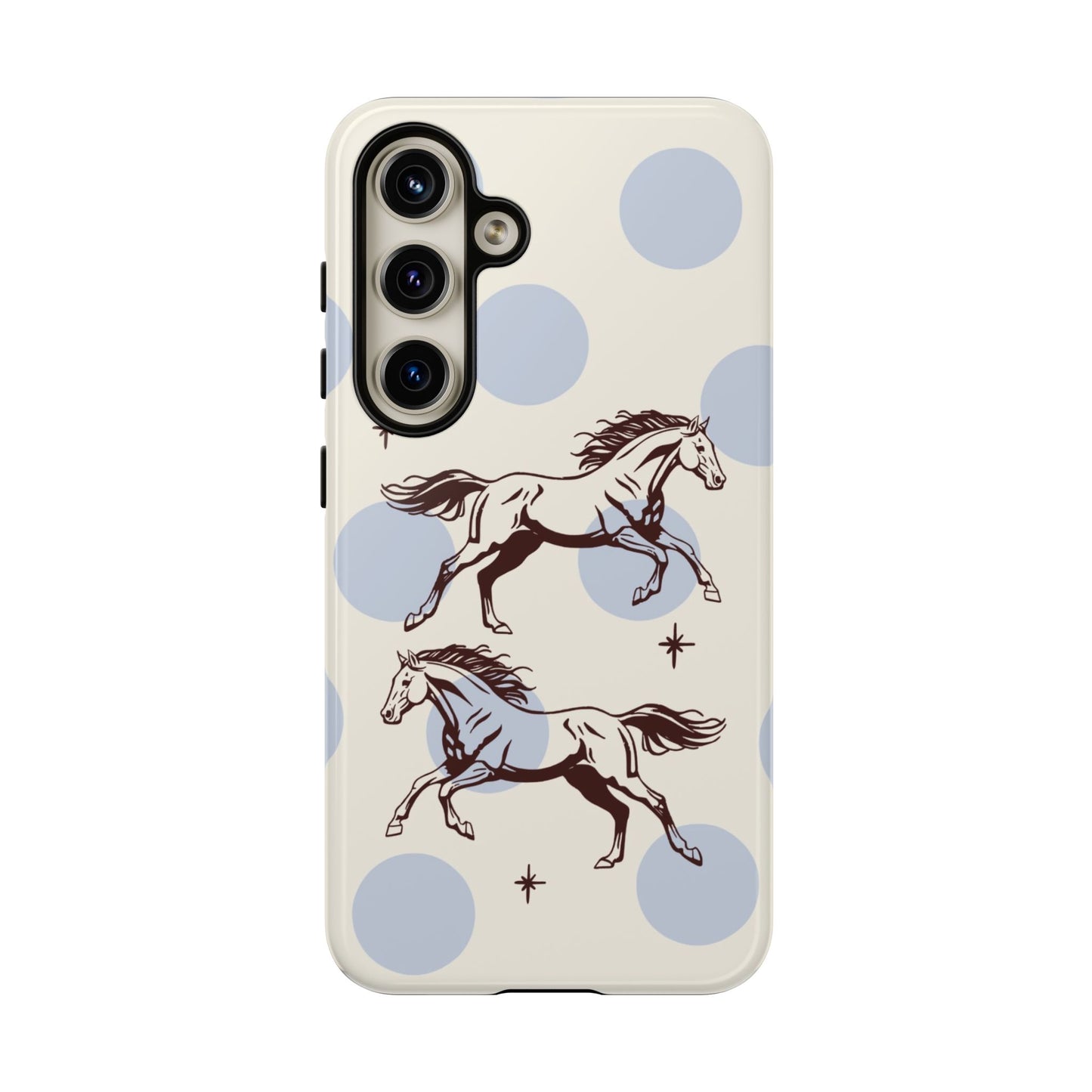 Horse Polka Dot Phone Case — Vintage Running Horses iPhone Cover