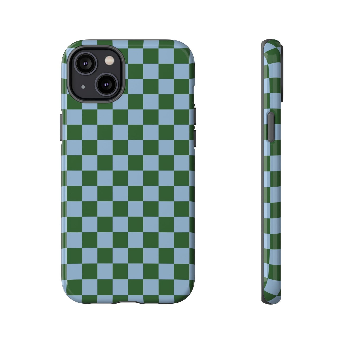 Green & Blue Checkered Phone Case