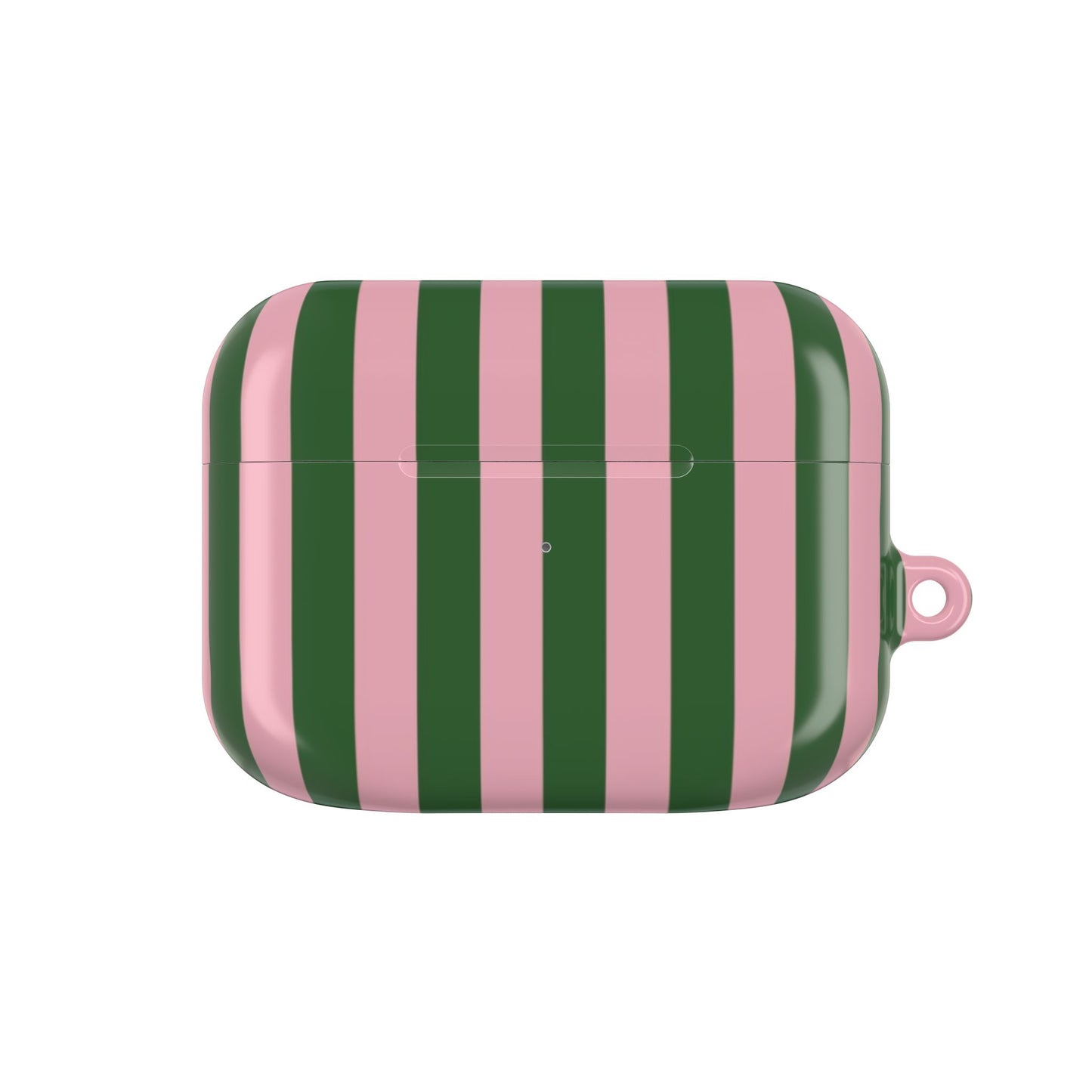 AirPods Case — Pink & Green Vertical Stripe Protective Cover