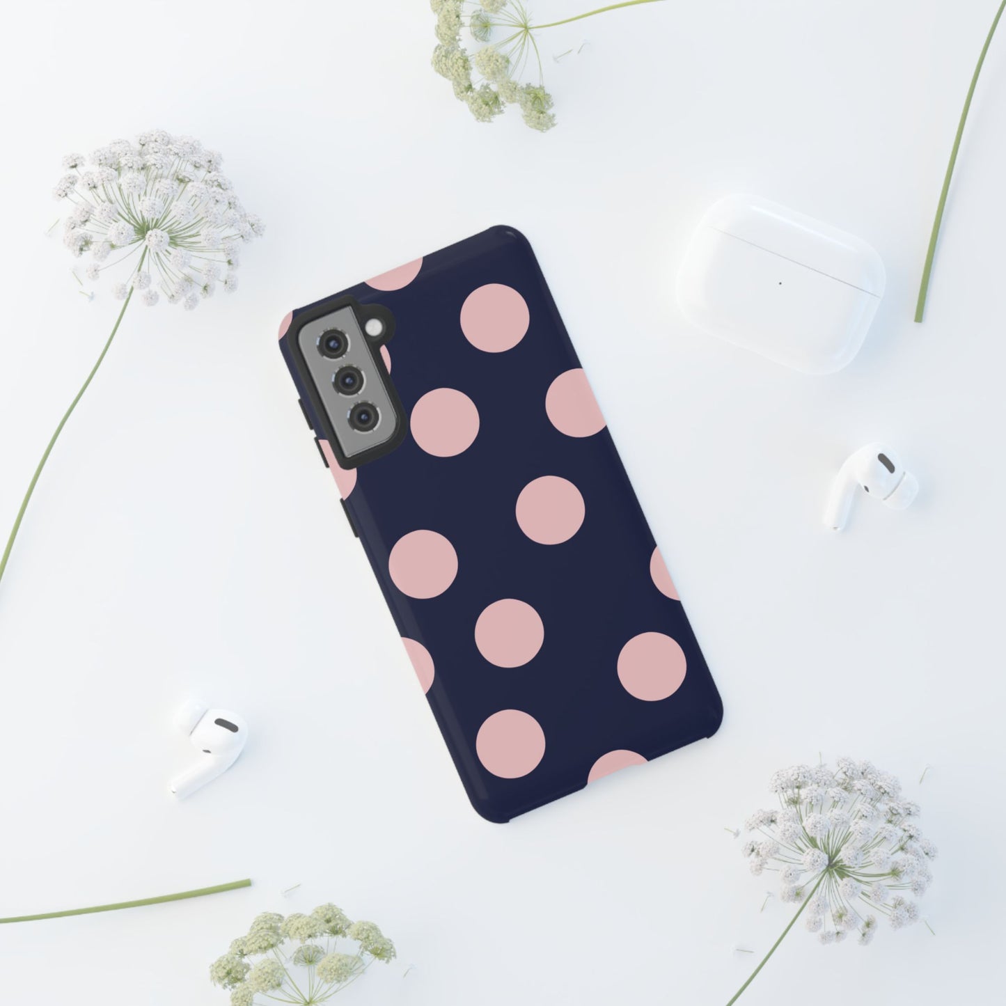 Blue & Pink Polka Dot Phone Case