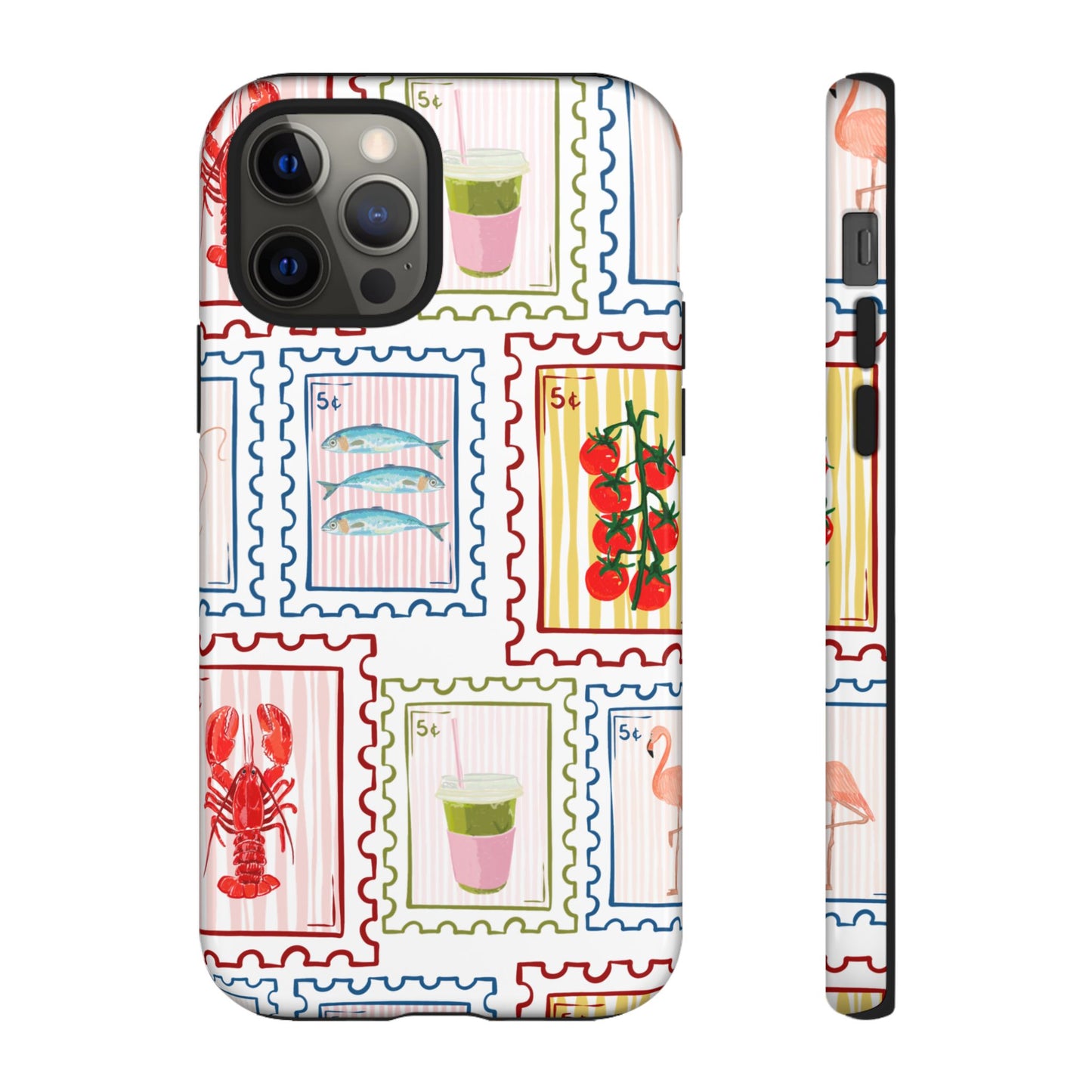 Stamp Pattern Phone Case — Vintage Coastal Icons