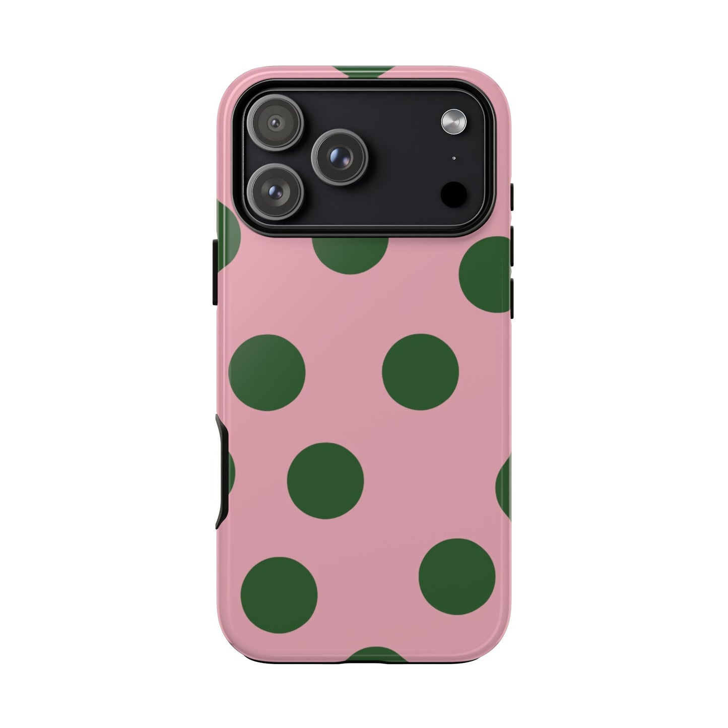 Pink & Green Polka Dot Tough Phone Case
