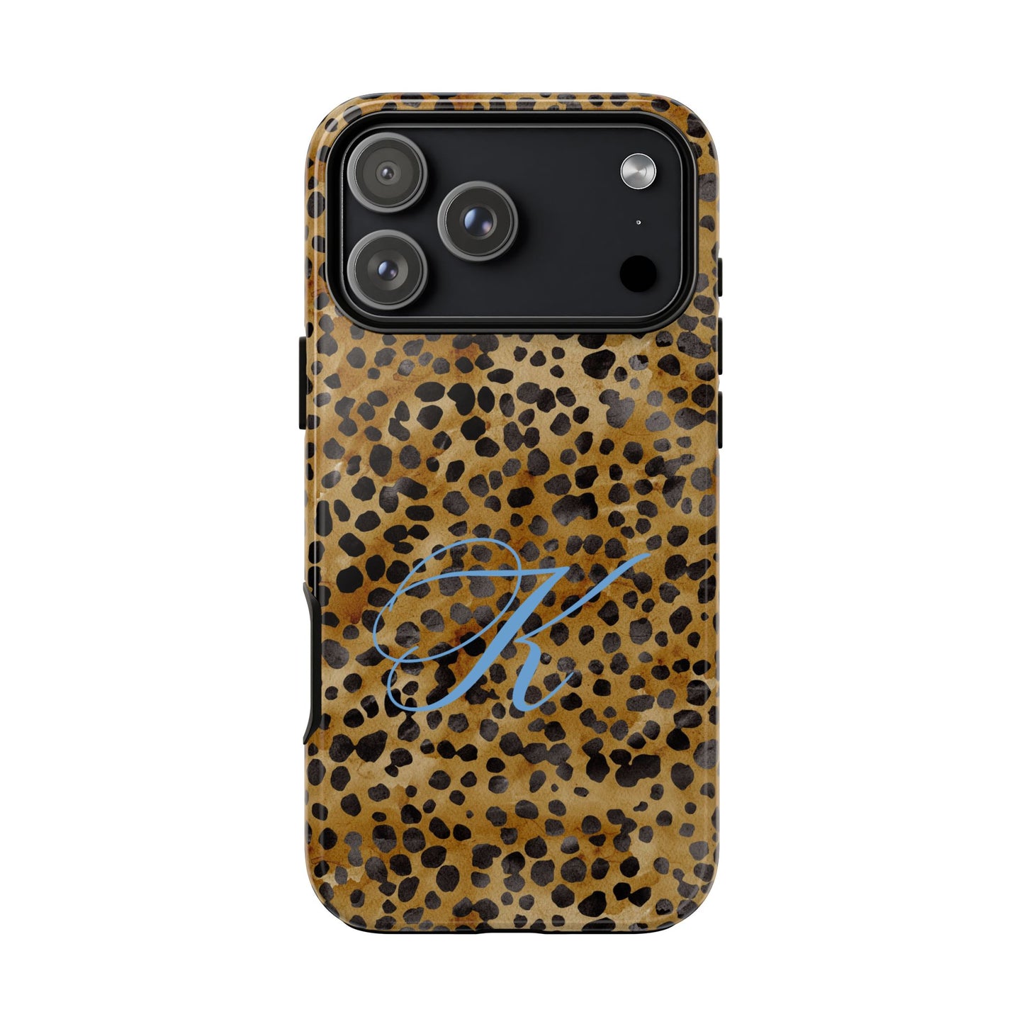 Personalized Initial Leopard Monogram Tough Case