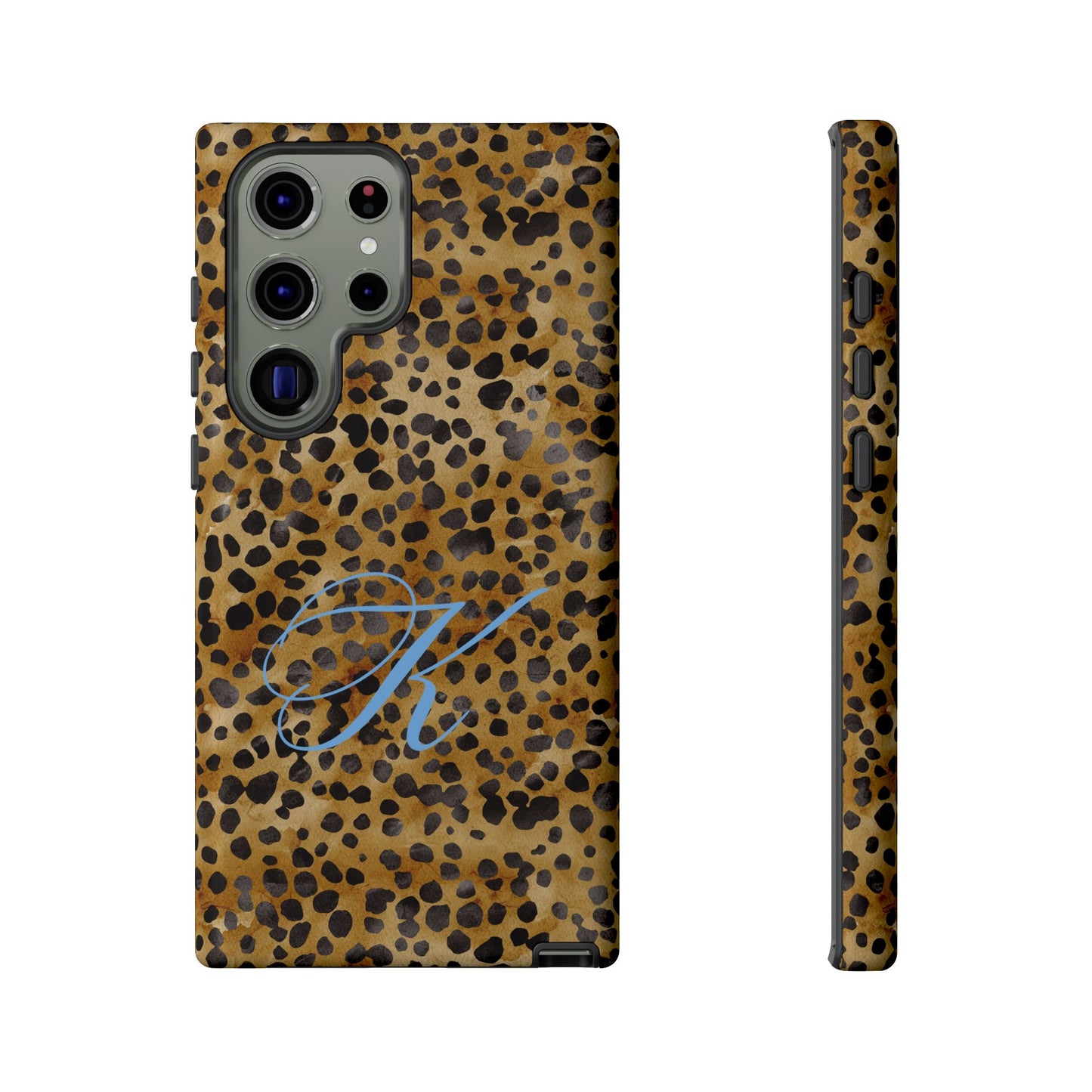 Personalized Initial Leopard Monogram Tough Case