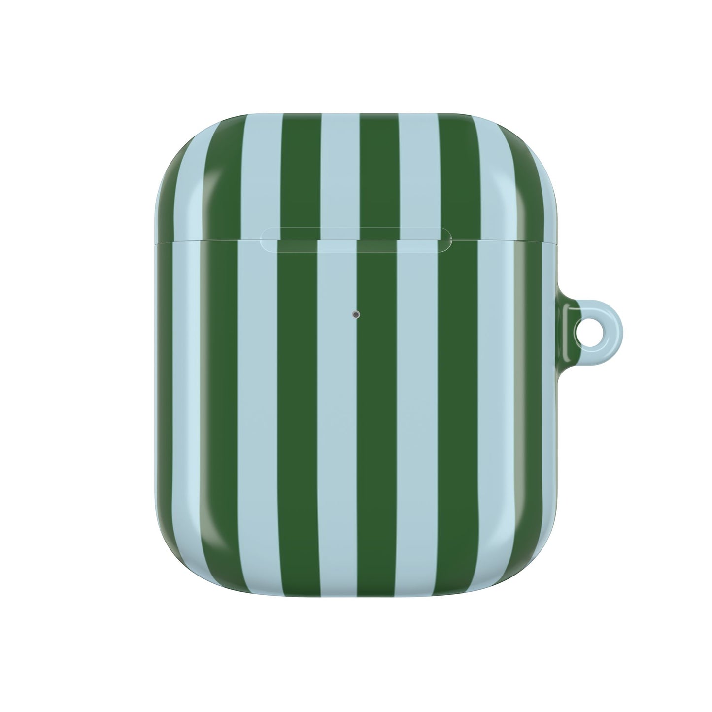 Striped Green AirPod Case – Retro Vertical Stripe Protective Cover