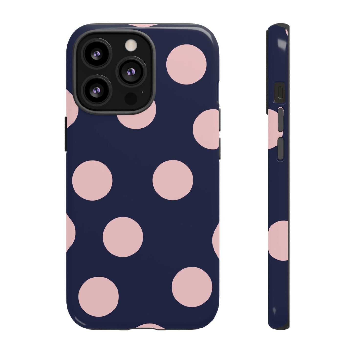 Blue & Pink Polka Dot Tough Phone Case