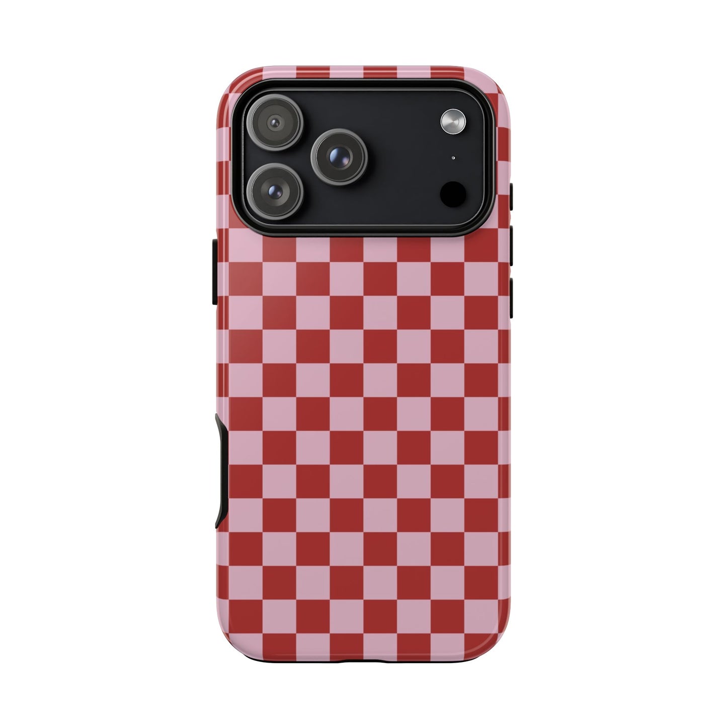 Red & Pink Checkered Phone Case
