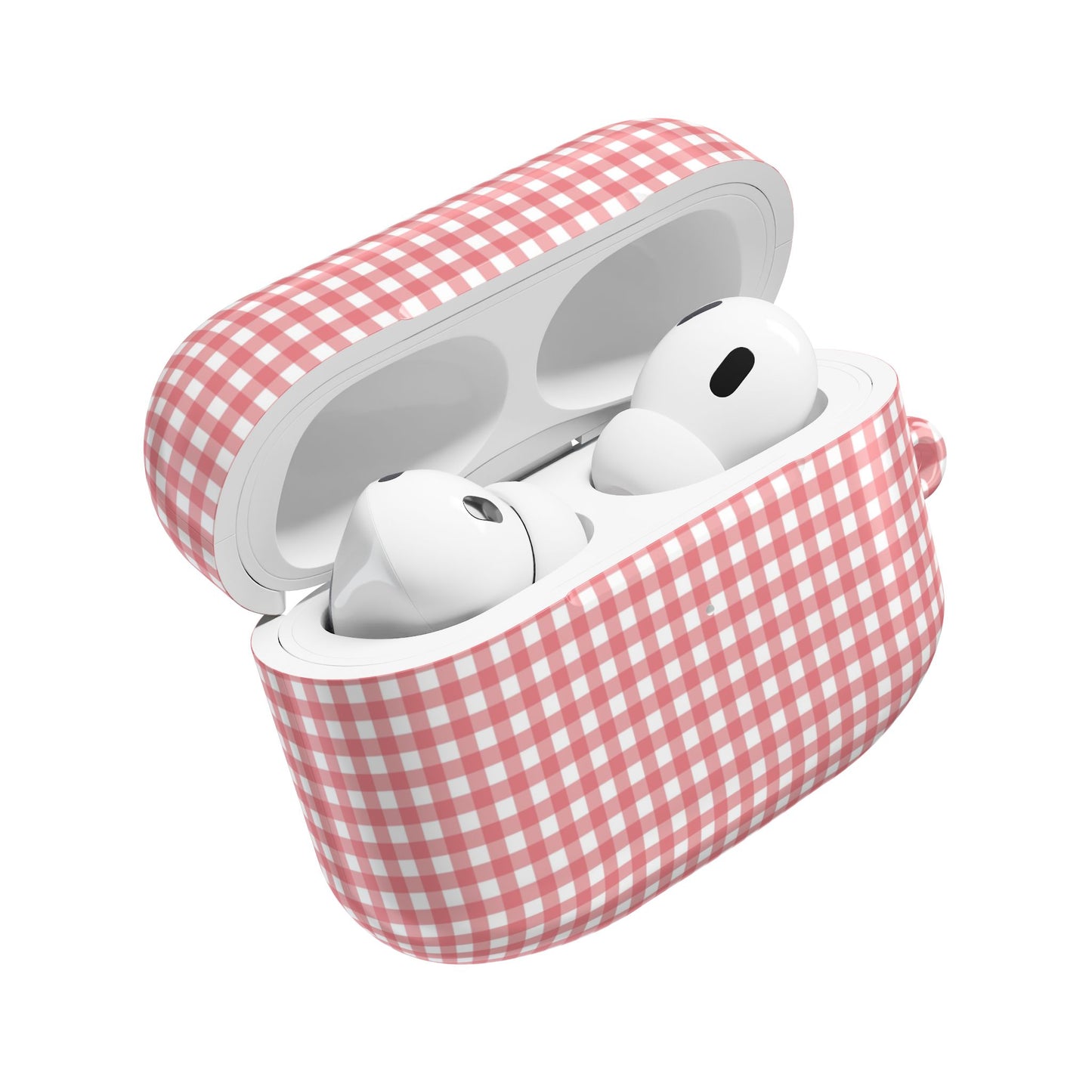 Gingham Pink AirPod Case — Cute Checkered Protective Cover