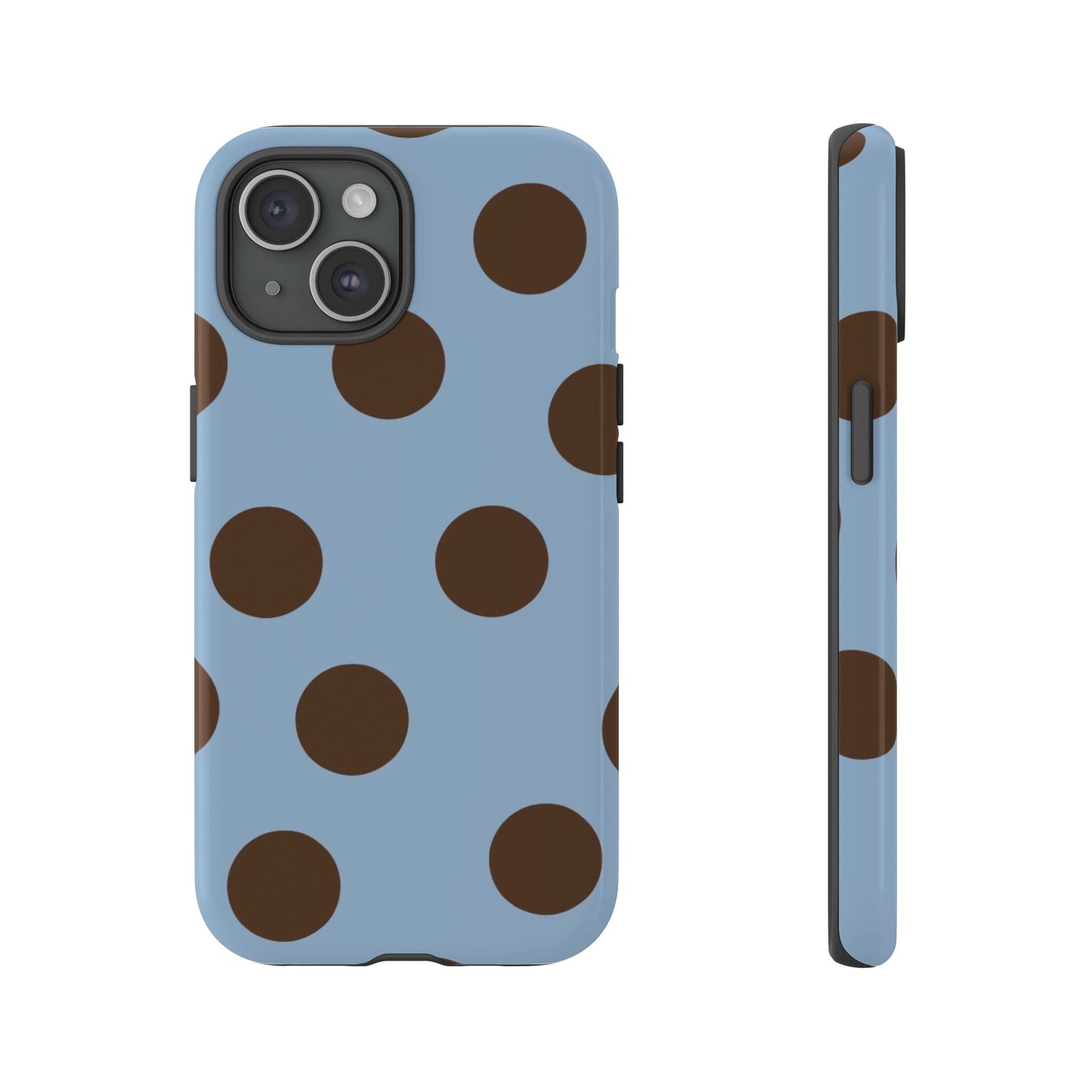 Blue & Brown Polka Dot Tough Phone Case