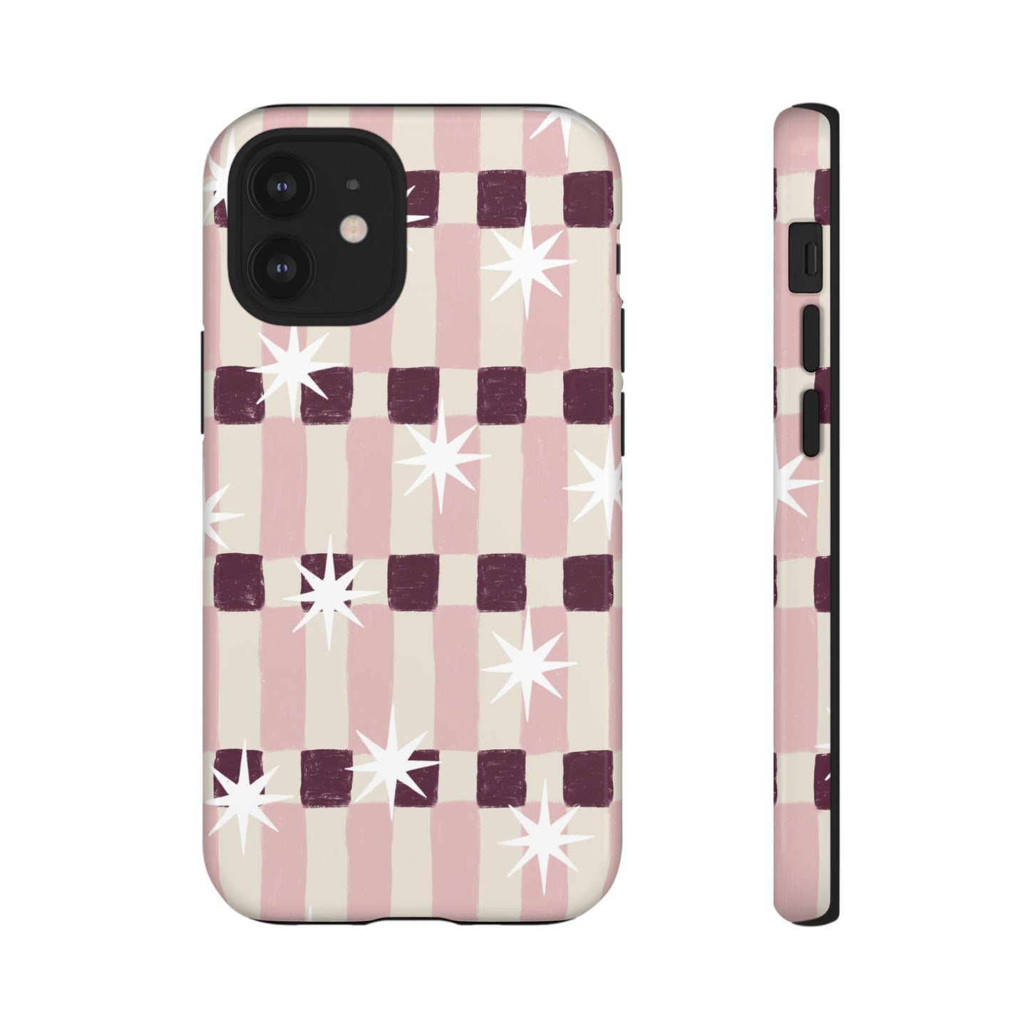 Pink Retro Starburst Tough Phone Case
