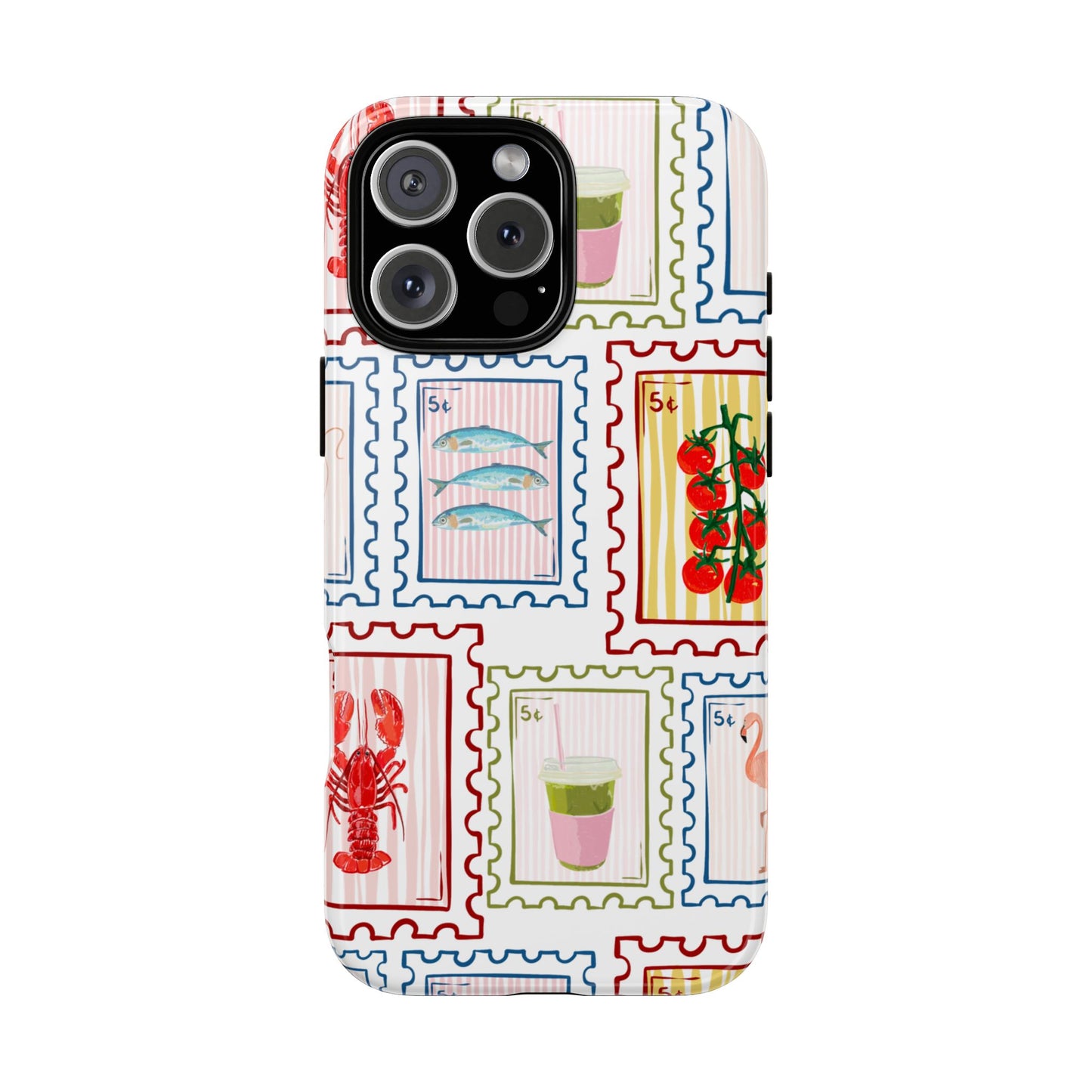 Stamp Pattern Phone Case — Vintage Coastal Icons