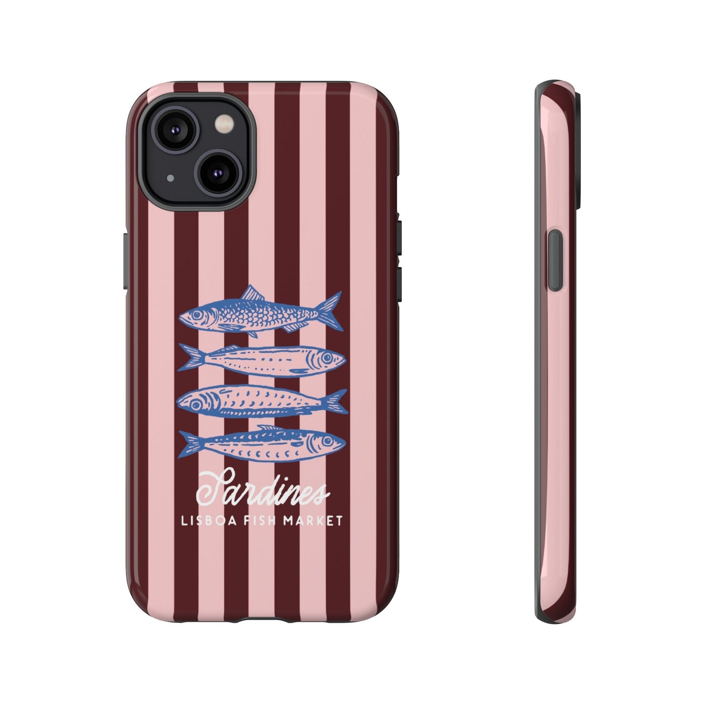 Striped Vintage Sardines Phone Case