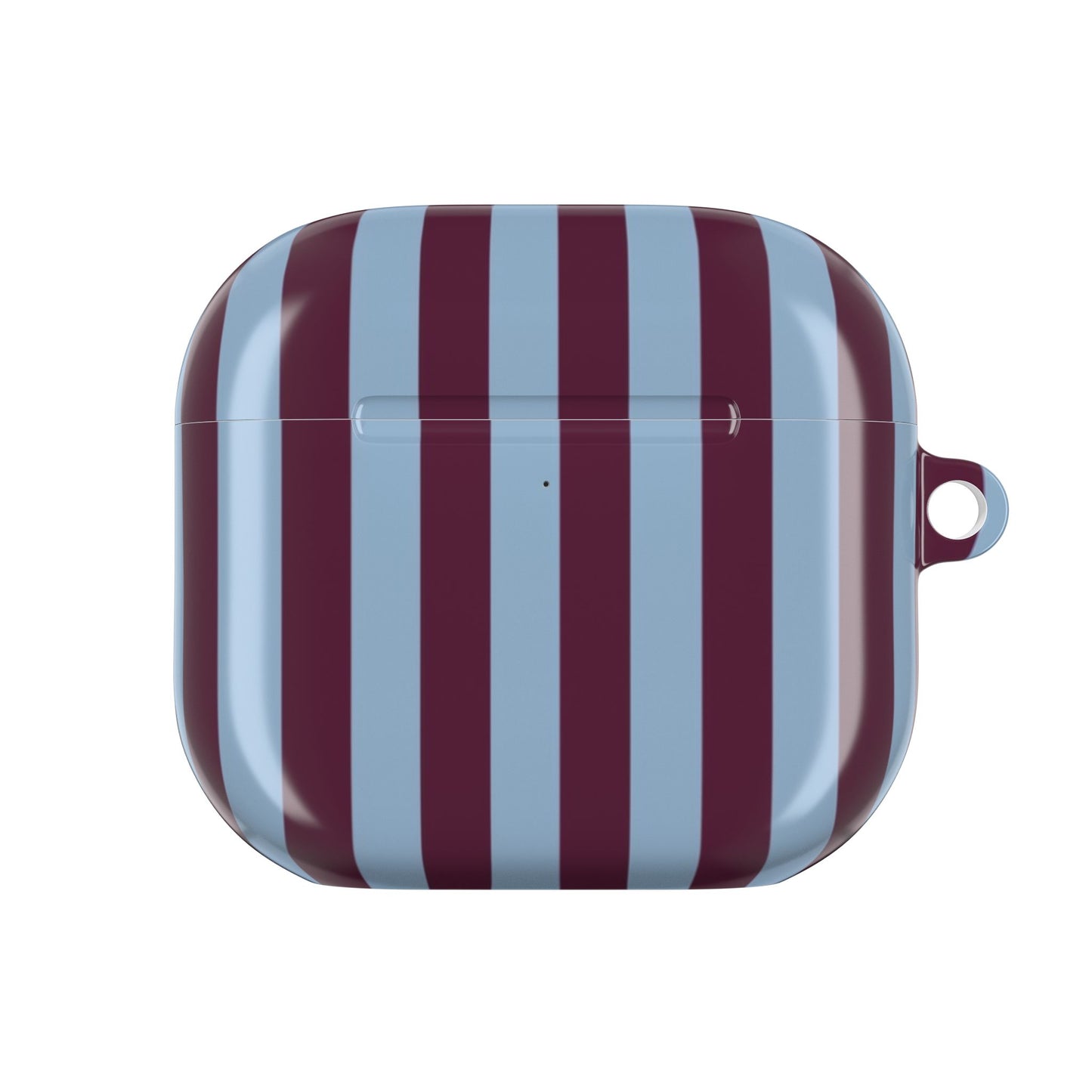 Striped AirPod Case — Blue & Burgundy Protective Cover