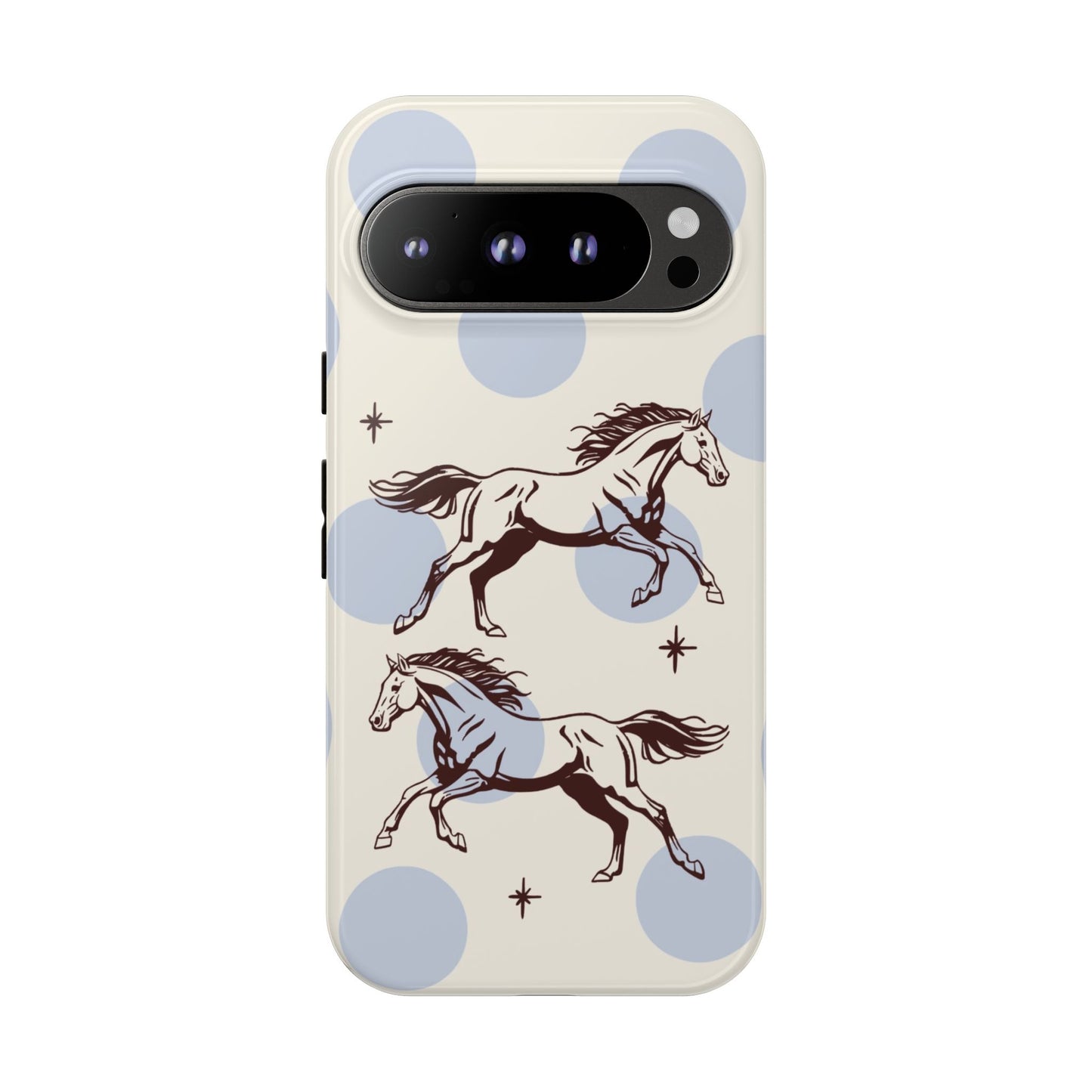 Horse Polka Dot Phone Case — Vintage Running Horses iPhone Cover