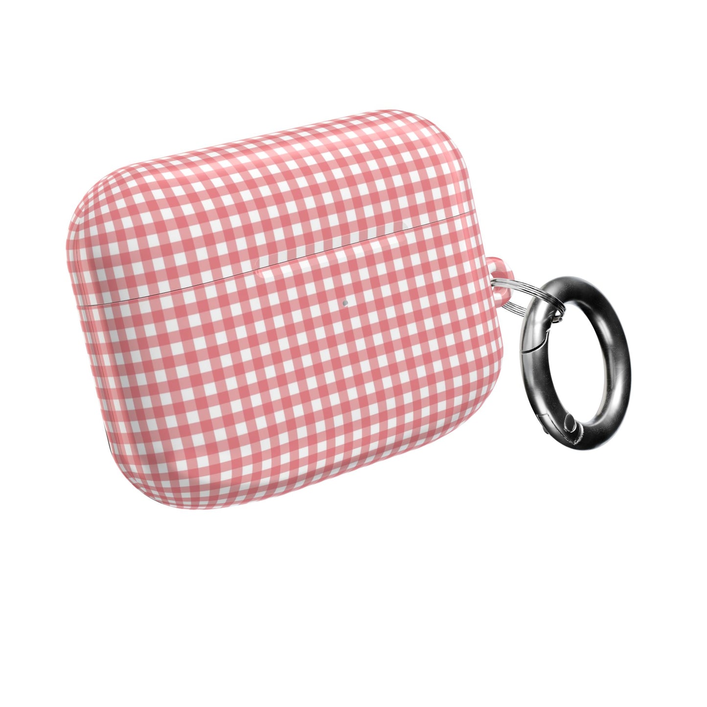 Gingham Pink AirPod Case — Cute Checkered Protective Cover