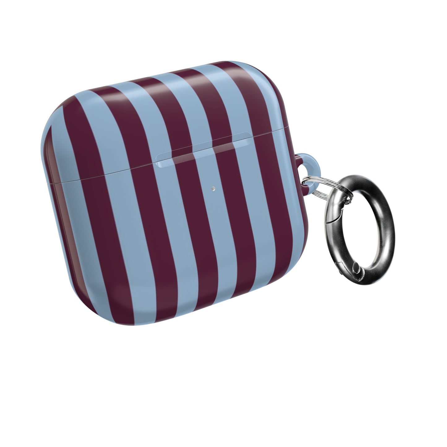 Striped AirPod Case — Blue & Burgundy Protective Cover