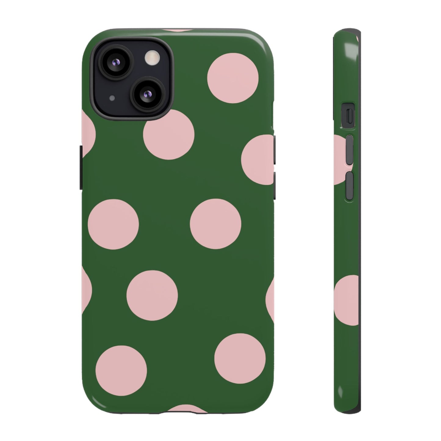 Pink & Green Polka Dot Tough Phone Case