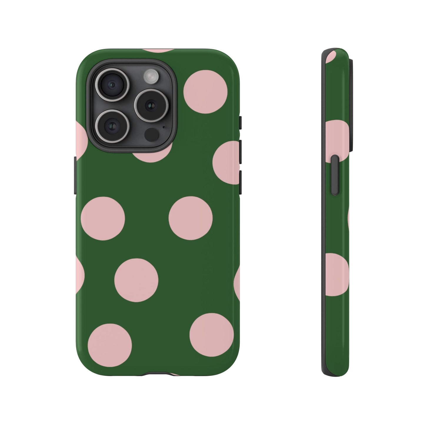 Pink & Green Polka Dot Tough Phone Case