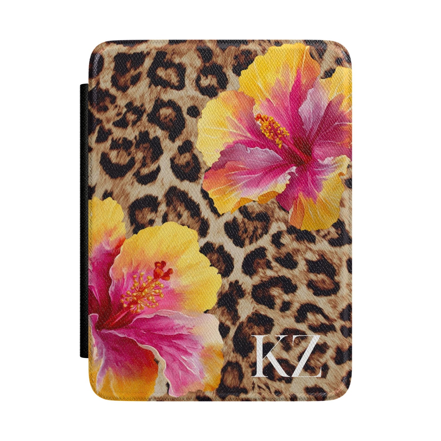 Personalized Monogram Tropical Leopard Kindle Case