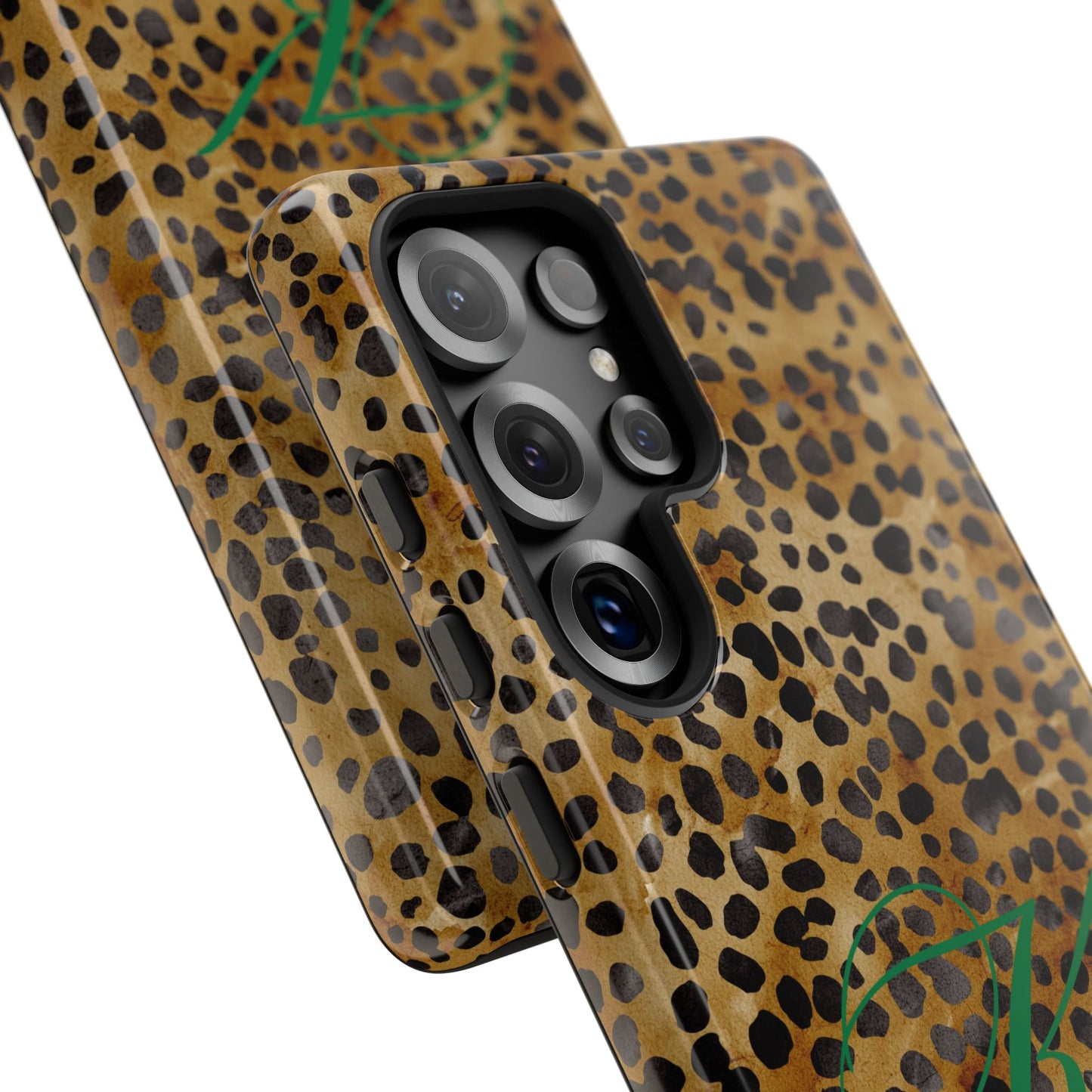 Personalized Initial Leopard Monogram Tough Case